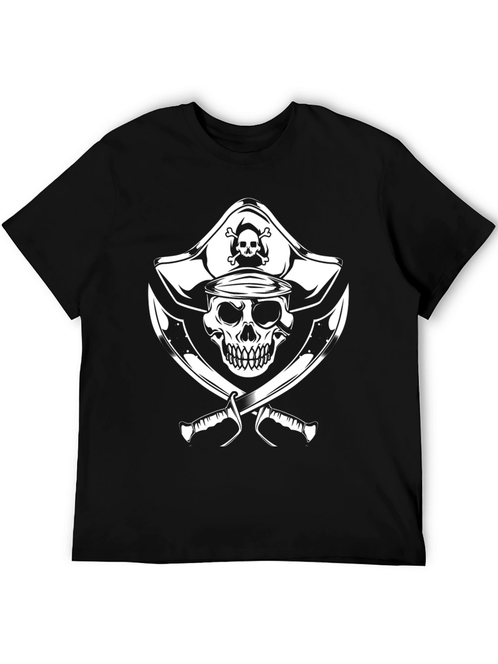 Pirate Skull & Swords Black T-Shirt