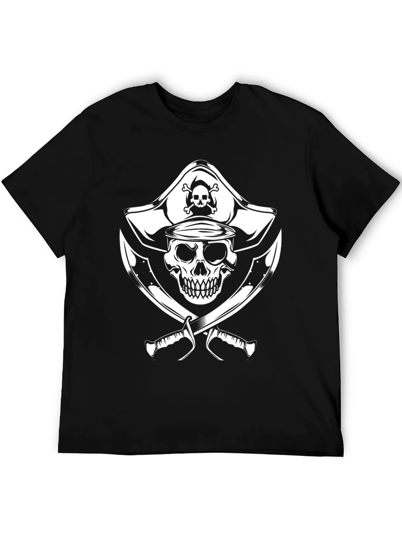 Pirate Skull & Swords Black T-Shirt