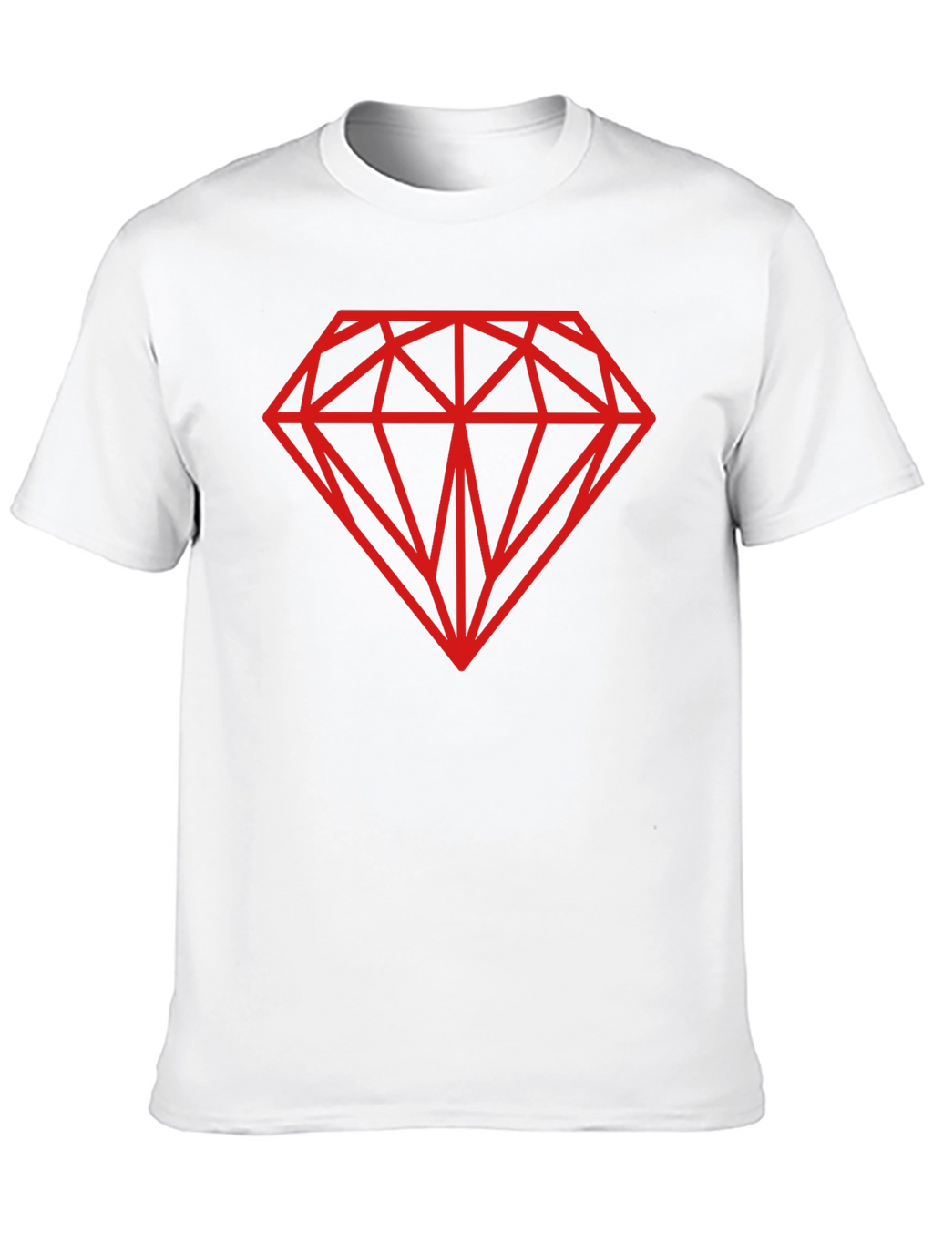 Black T-Shirt with Red Diamond Graphic