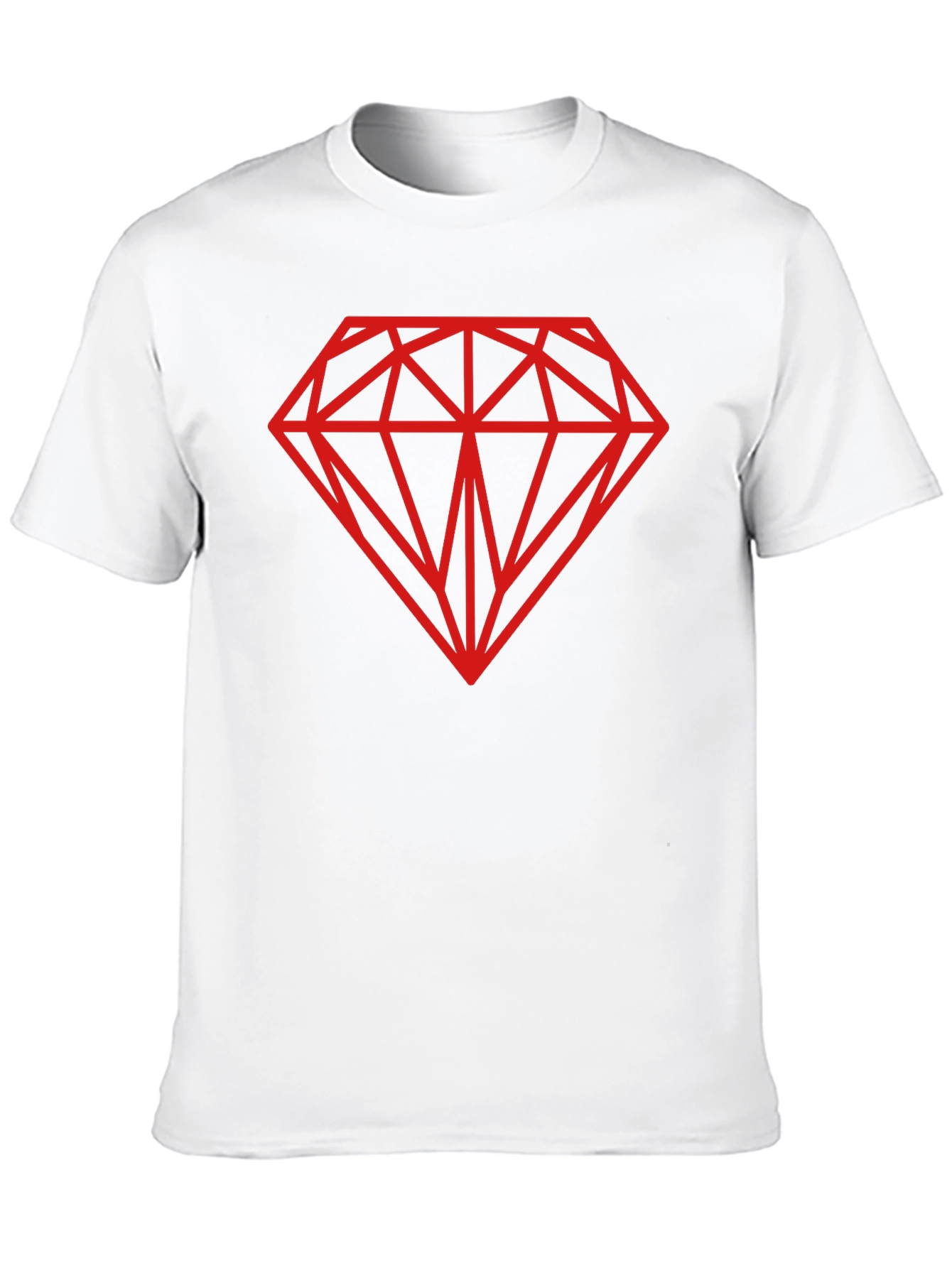Black T-Shirt with Red Diamond Graphic