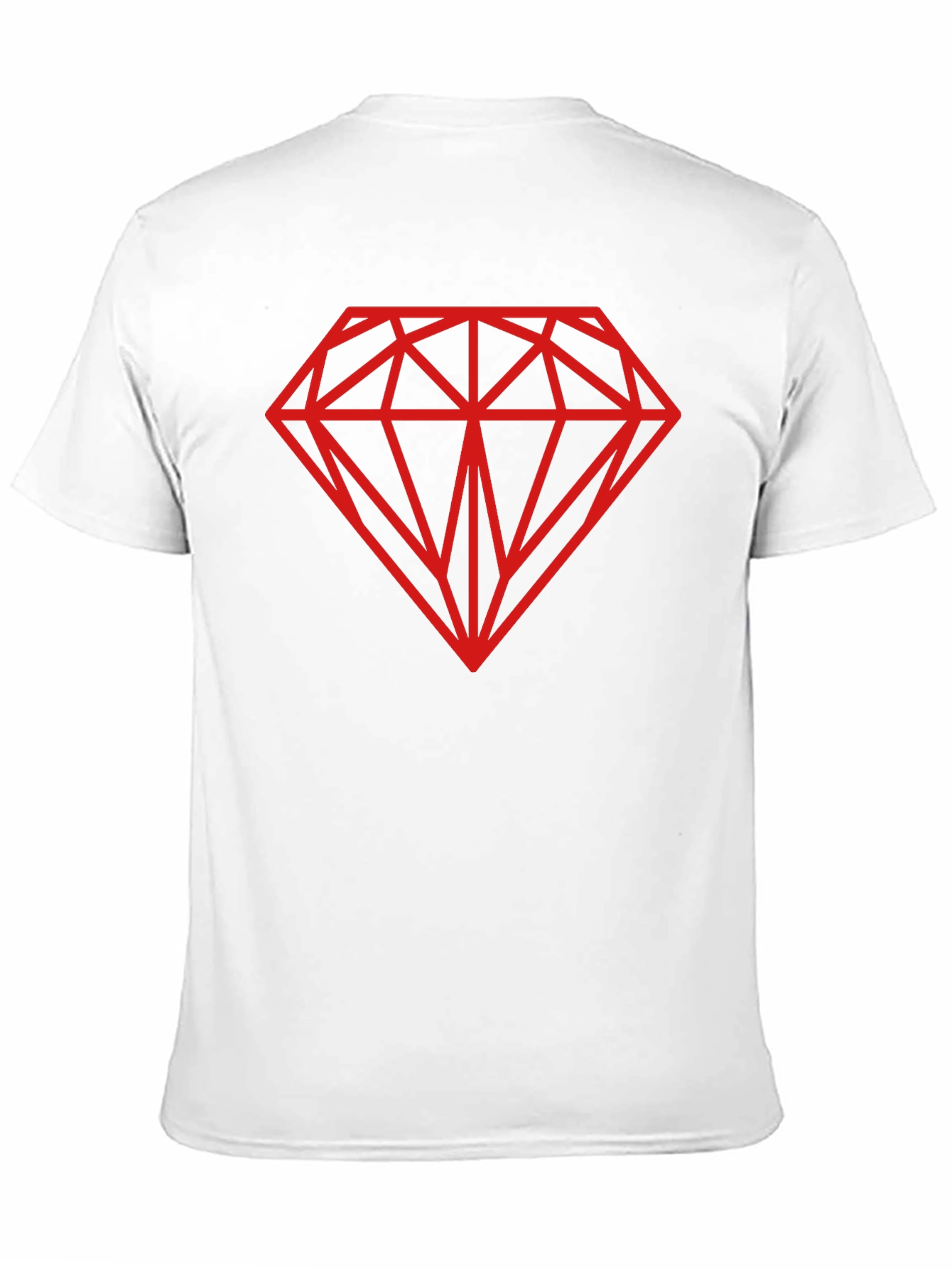 Black T-Shirt with Red Diamond Graphic