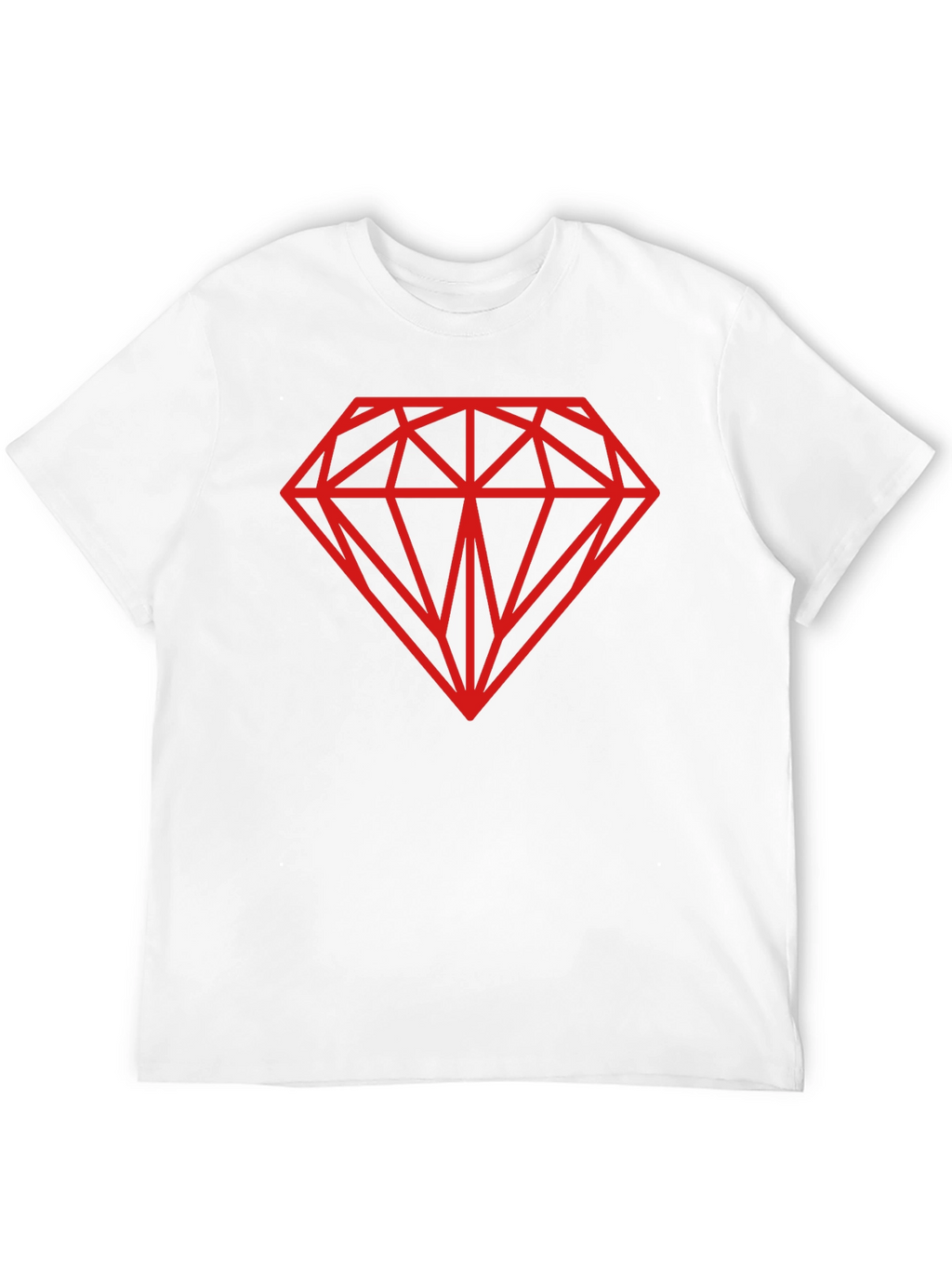 Black T-Shirt with Red Diamond Graphic