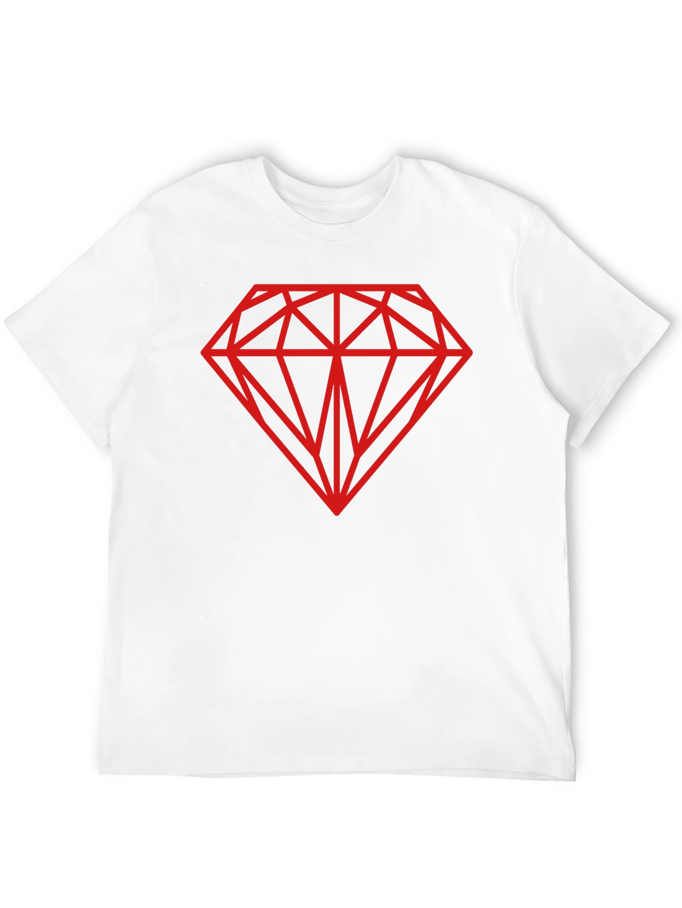 Black T-Shirt with Red Diamond Graphic