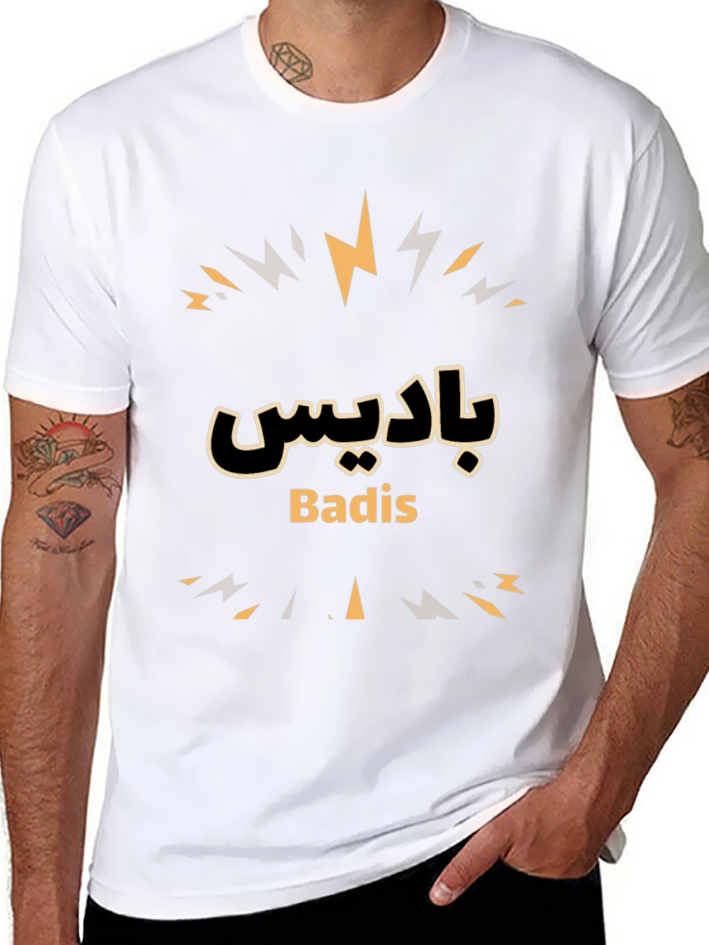 Badis Graphic Tee - Stylish Black Cotton T-Shirt