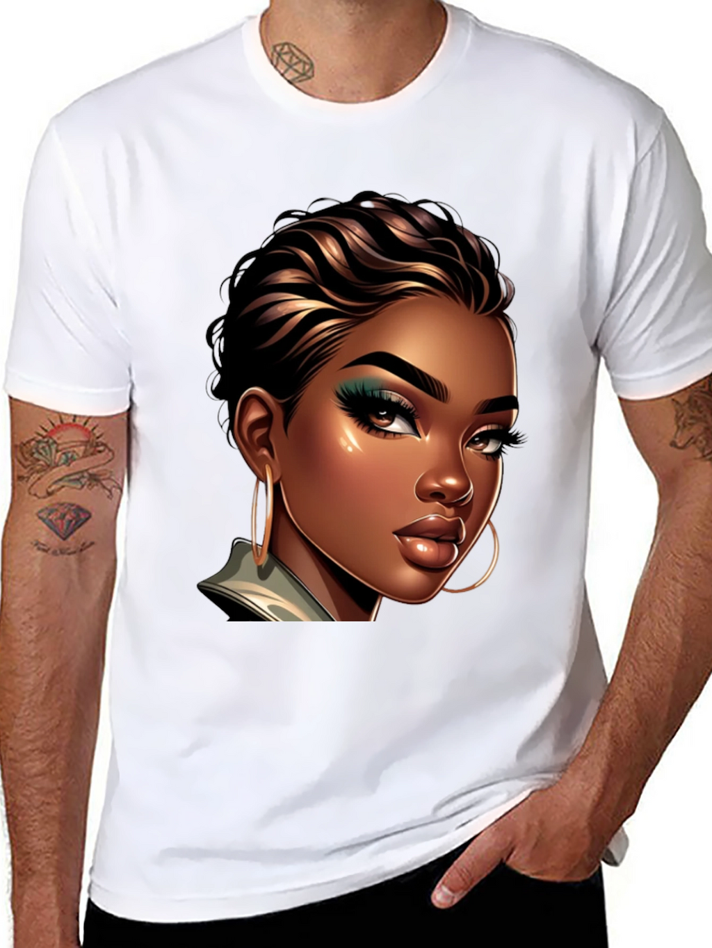 Stylish Woman Portrait Graphic Tee