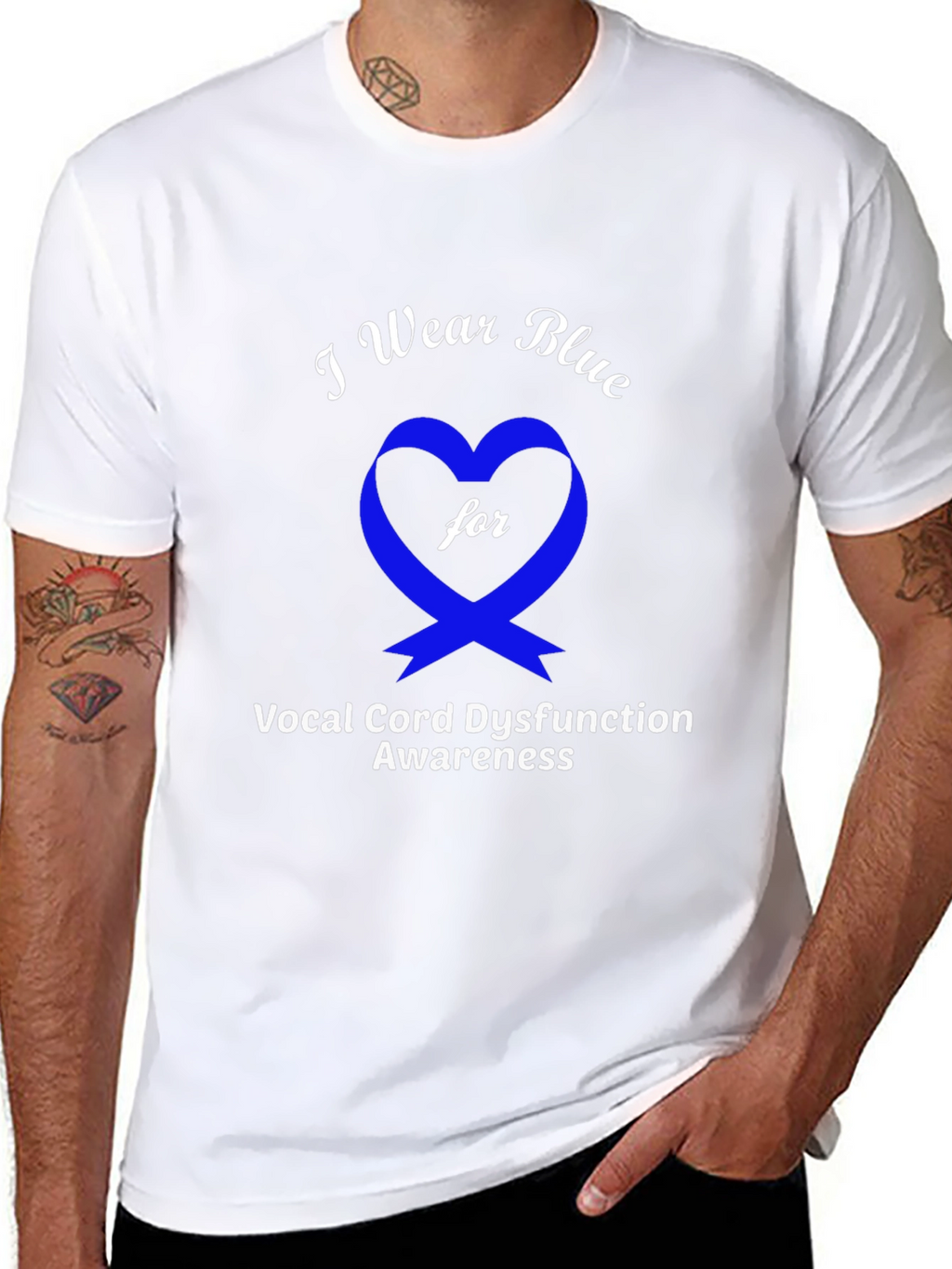 Blue Awareness Ribbon Graphic Tee