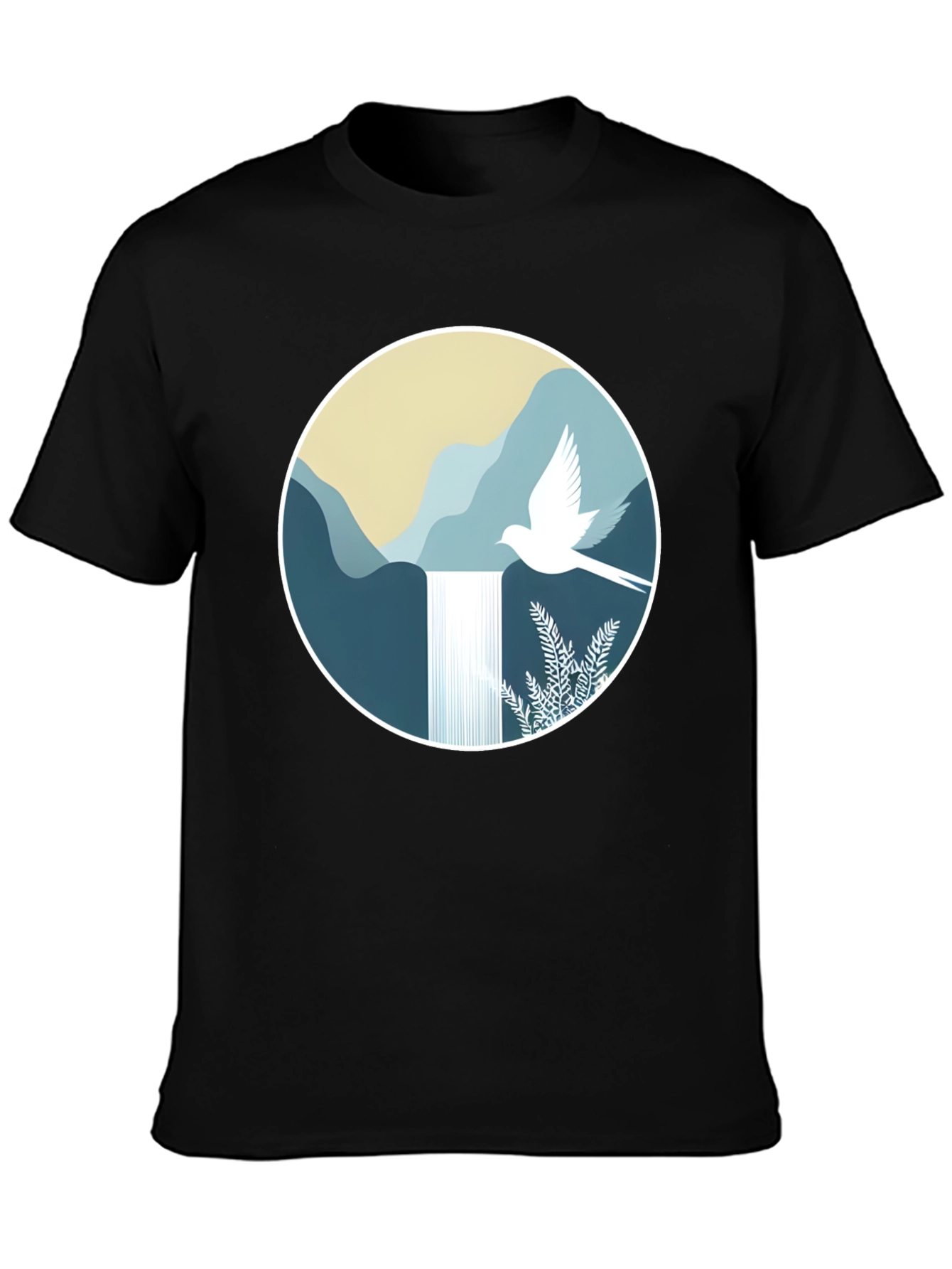 Nature Dove Graphic Tee - Mens Black T-Shirt
