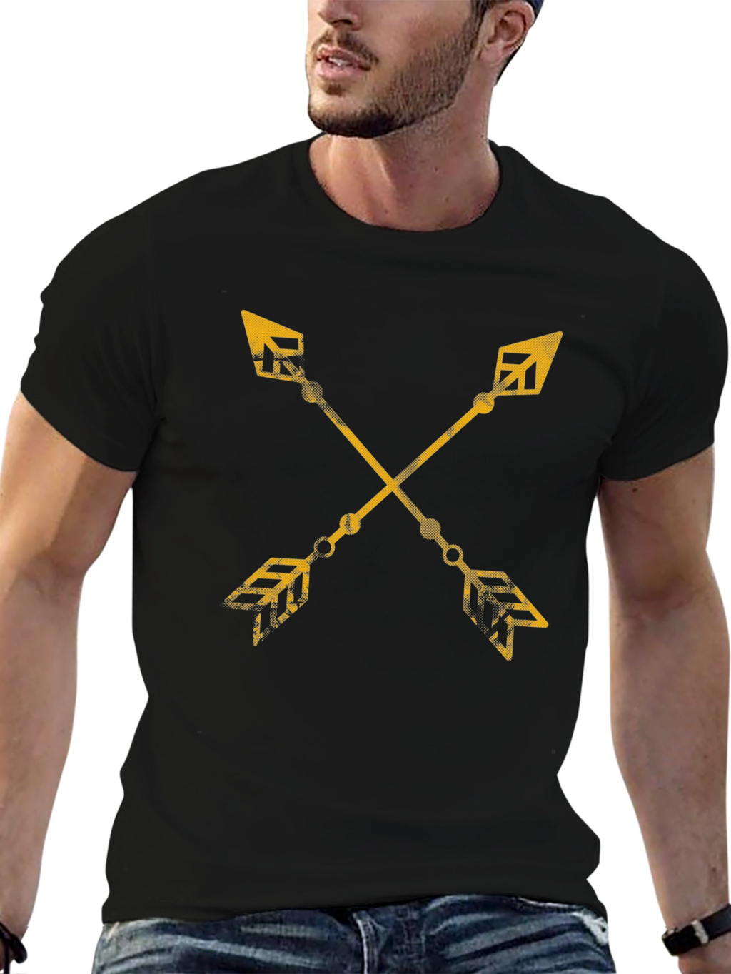 Crossed Arrow Graphic Black T-Shirt