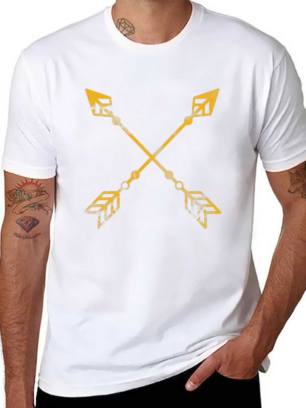 Crossed Arrow Graphic Black T-Shirt