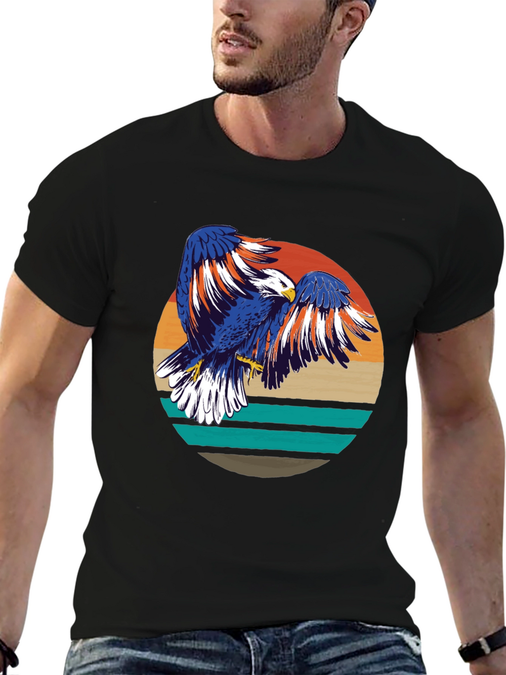 Retro Eagle Graphic T-Shirt