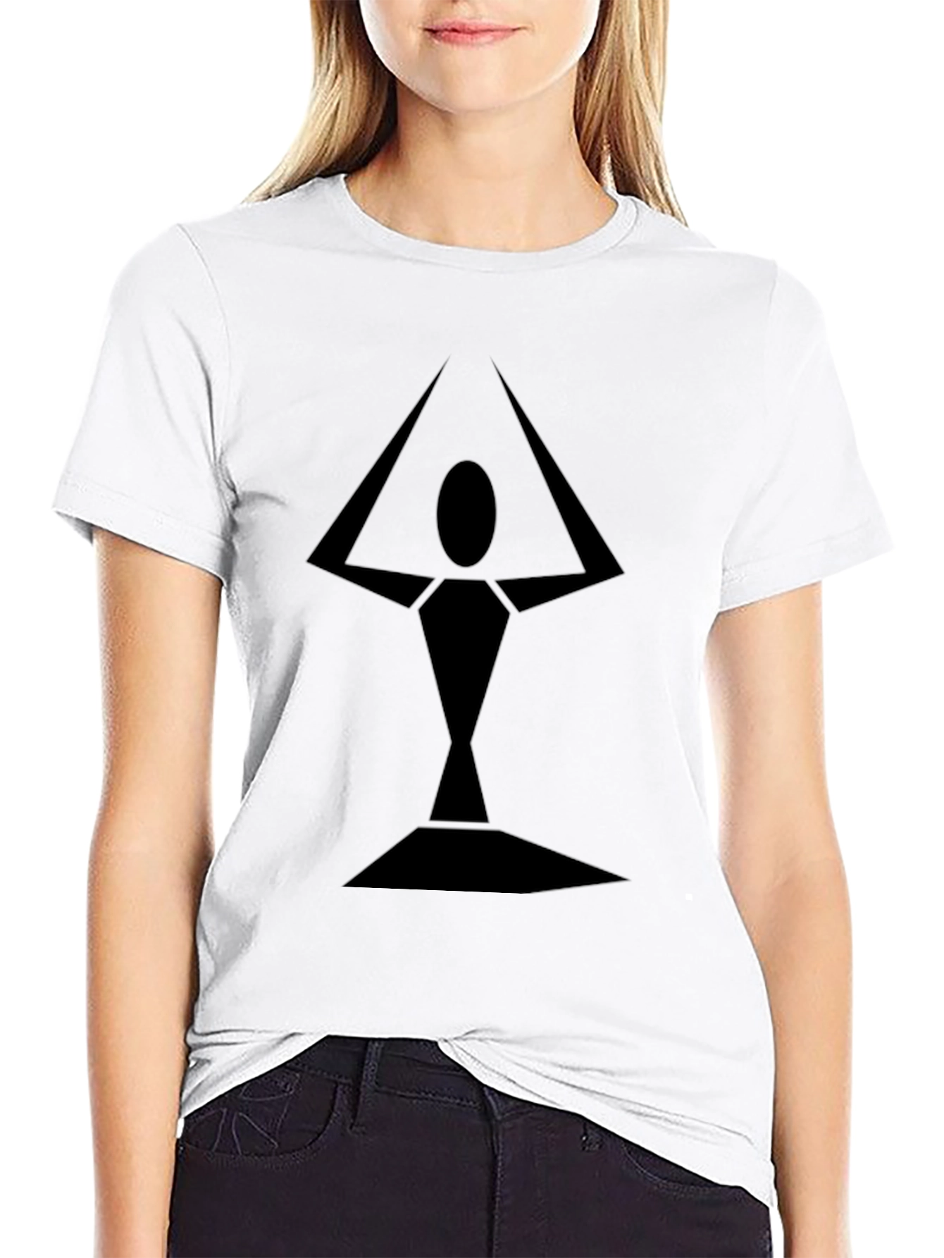 Geometric Abstract Black Tee