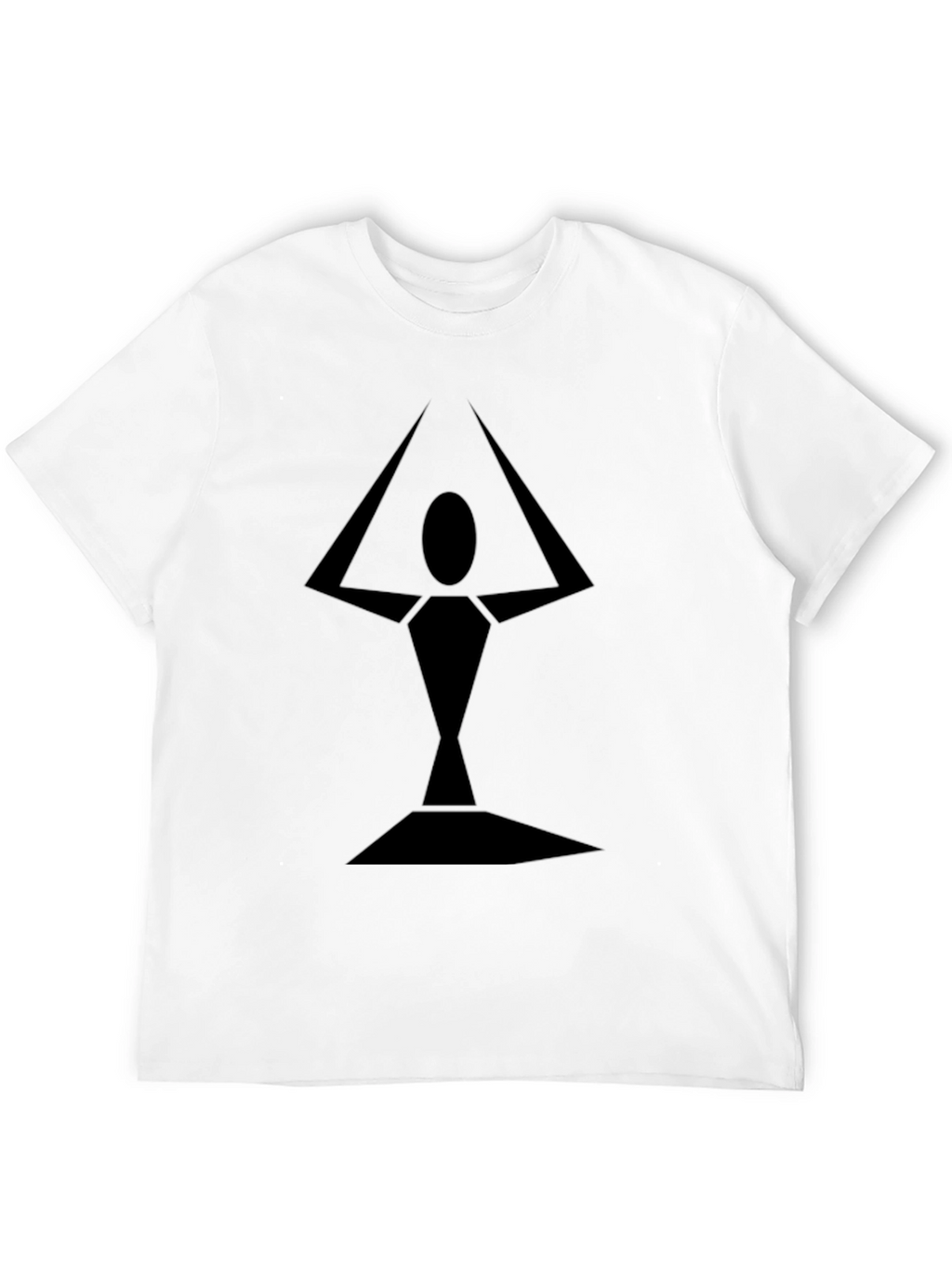 Geometric Abstract Black Tee