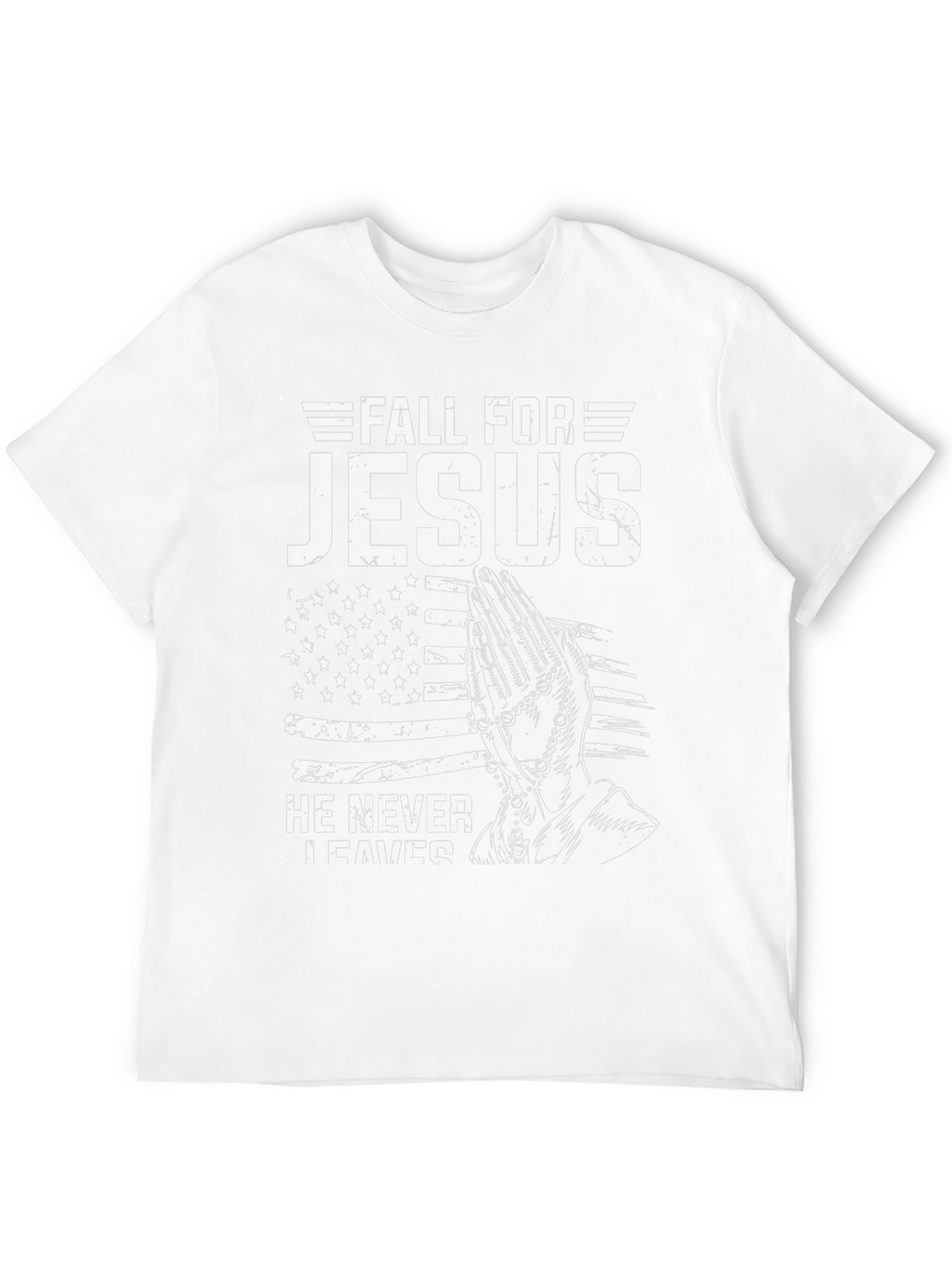 Fall For Jesus Christian T-Shirt - Never Leaves