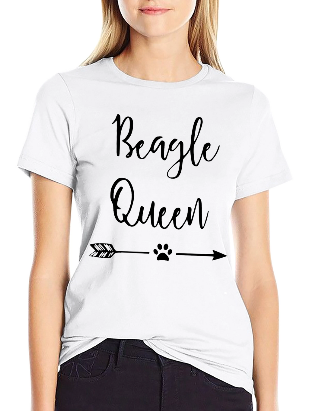Beagle Queen Graphic Tee - Arrow Dog Lover Shirt