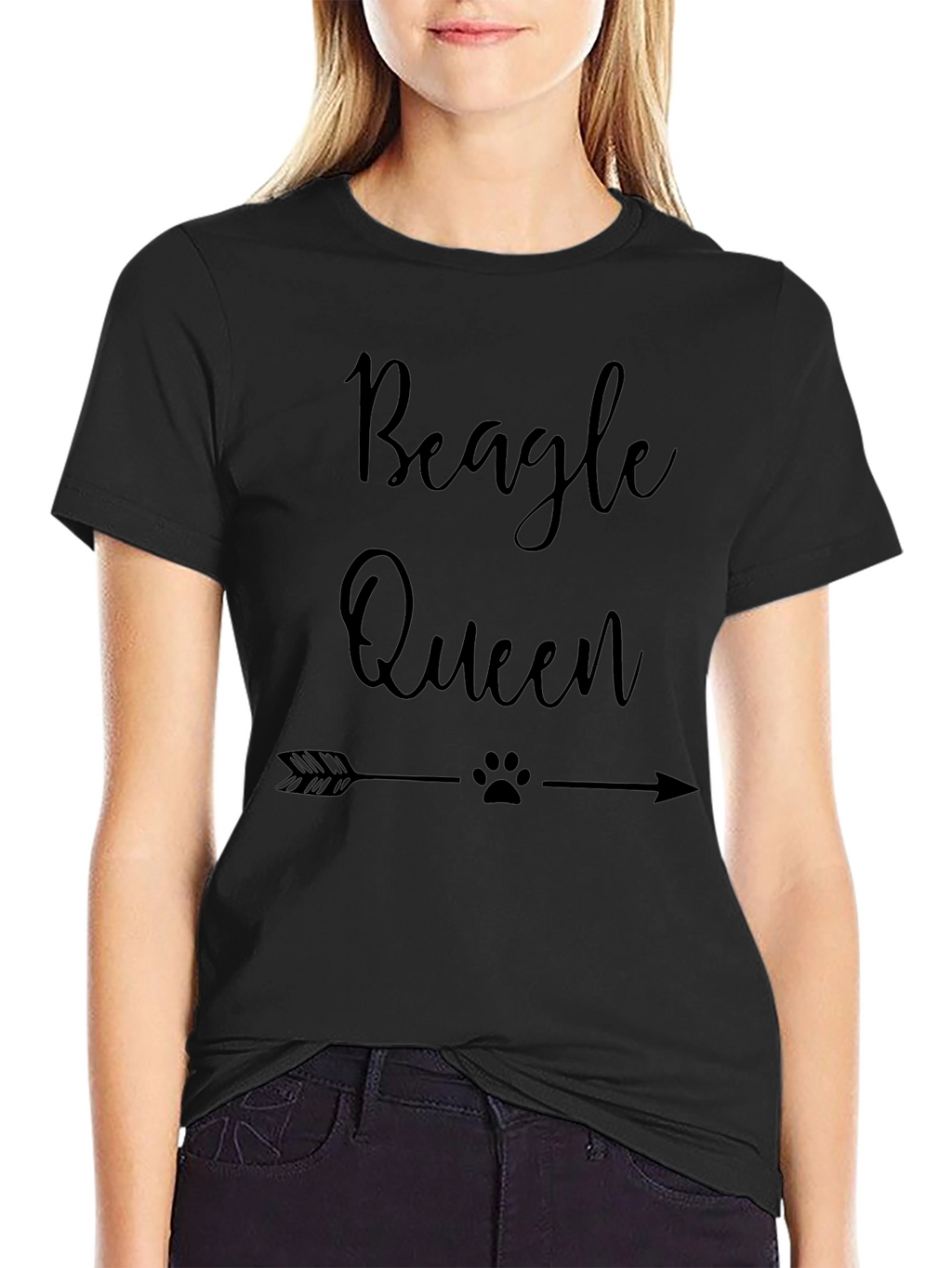 Beagle Queen Graphic Tee - Arrow Dog Lover Shirt