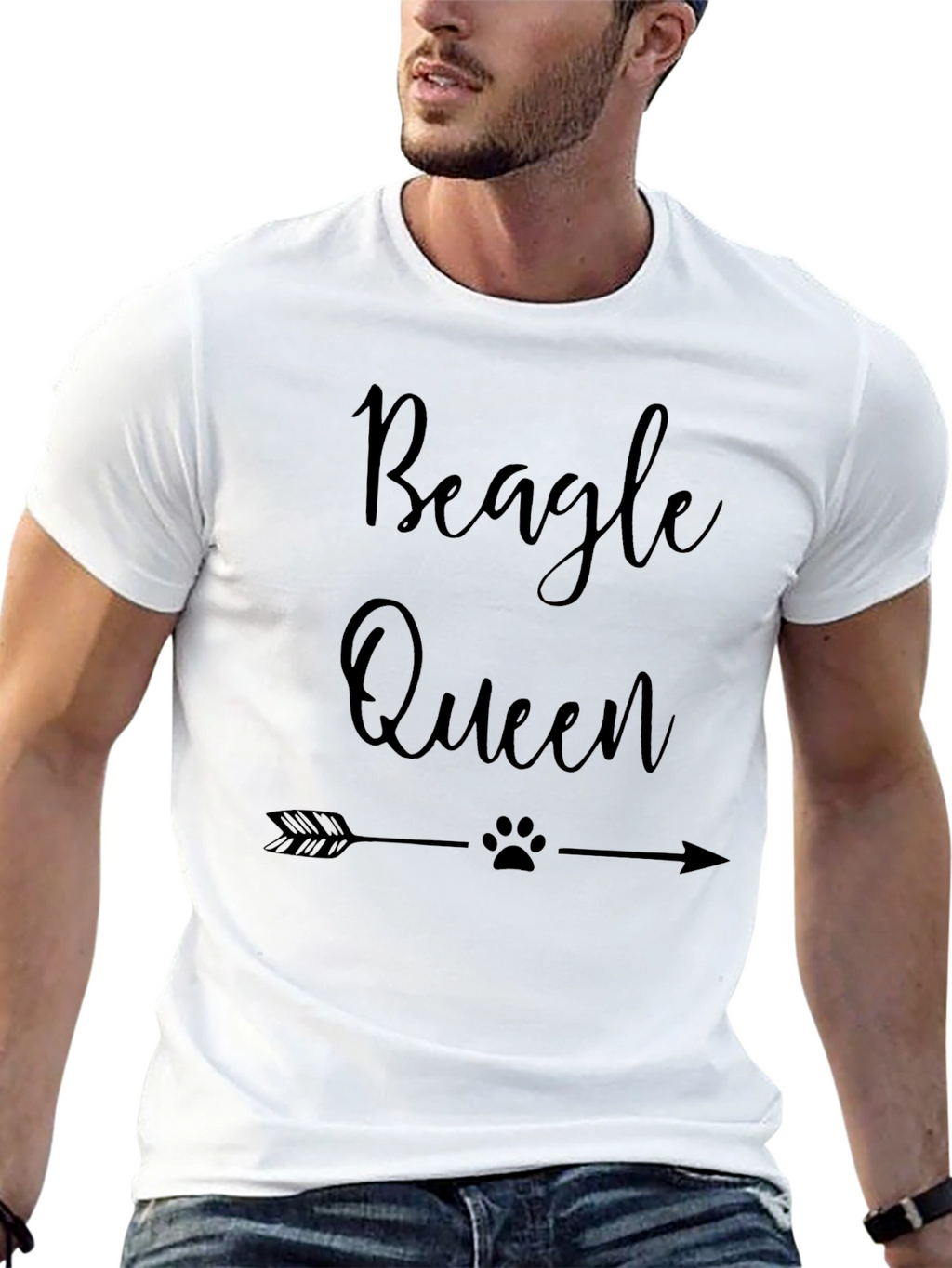 Beagle Queen Graphic Tee - Arrow Dog Lover Shirt