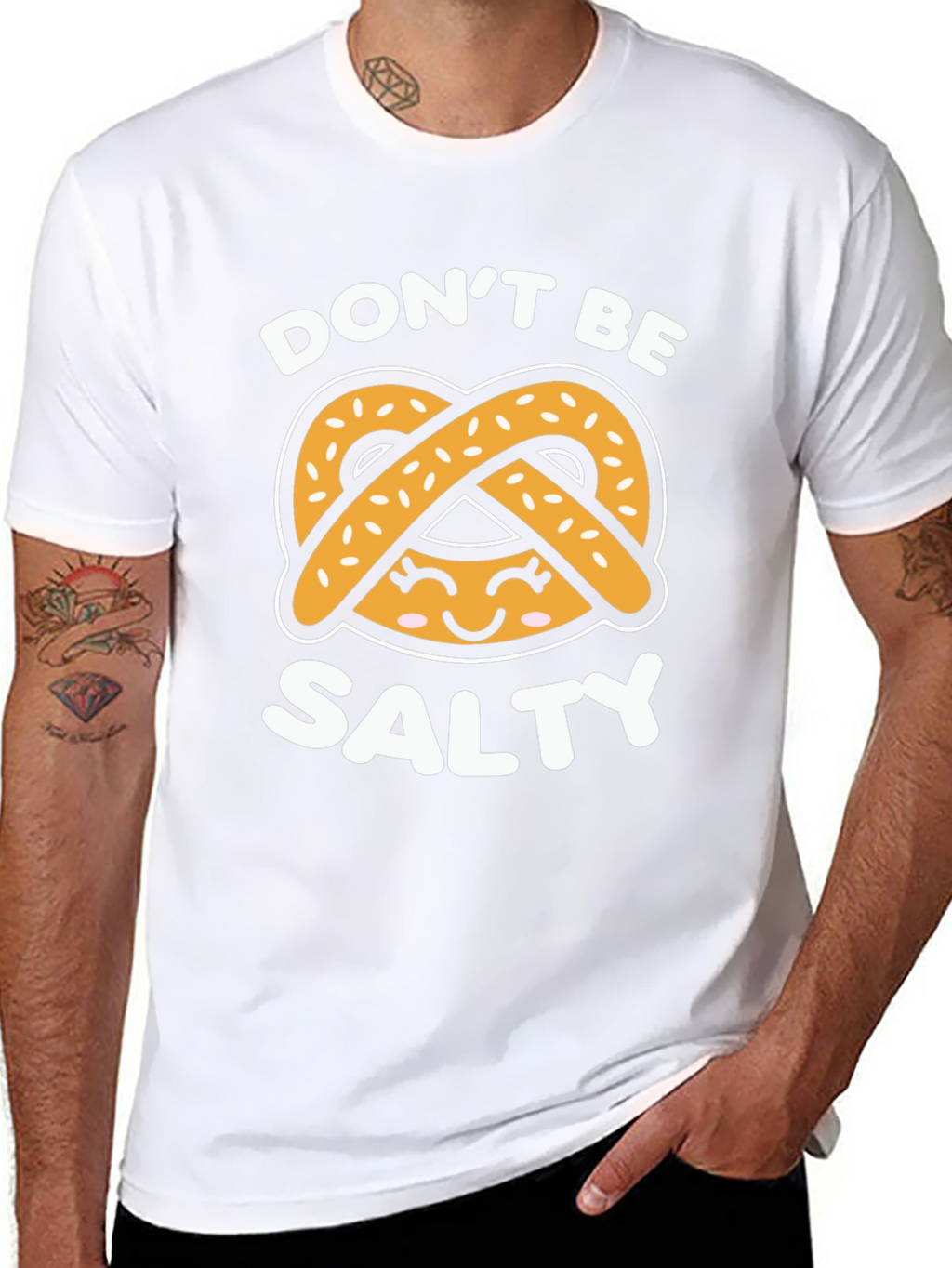 Dont Be Salty Pretzel Graphic T-Shirt