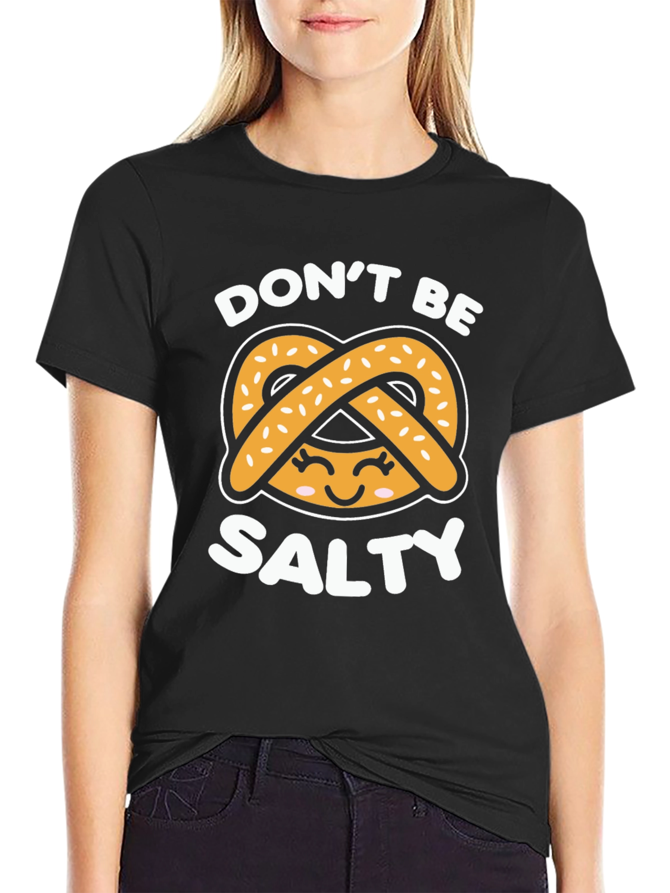Dont Be Salty Pretzel Graphic T-Shirt