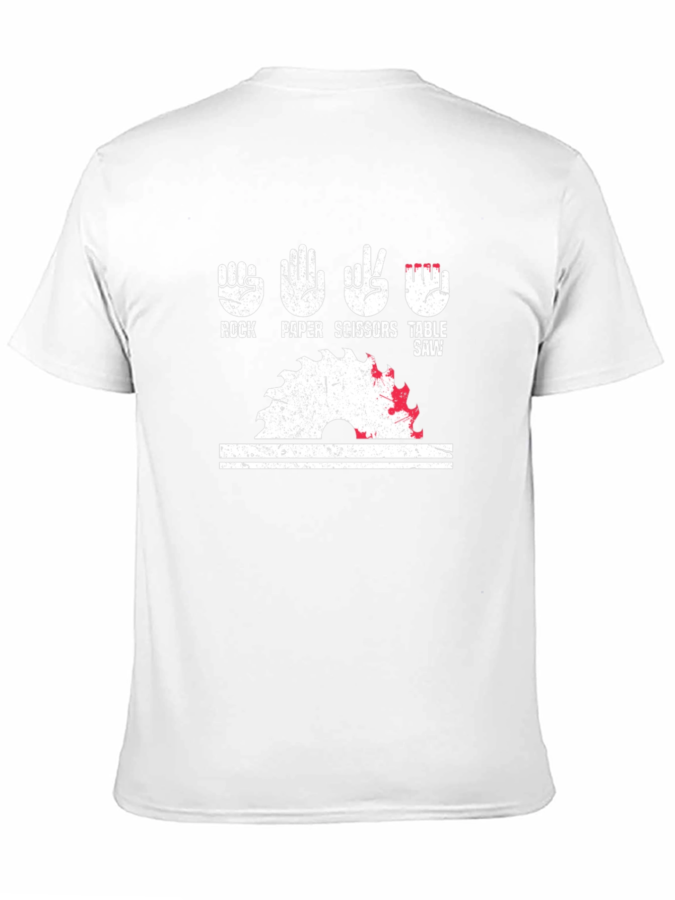 Rock Paper Scissors Table Saw Funny T-Shirt