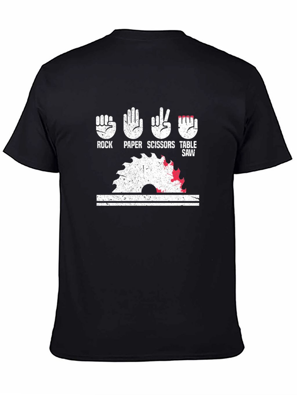Rock Paper Scissors Table Saw Funny T-Shirt