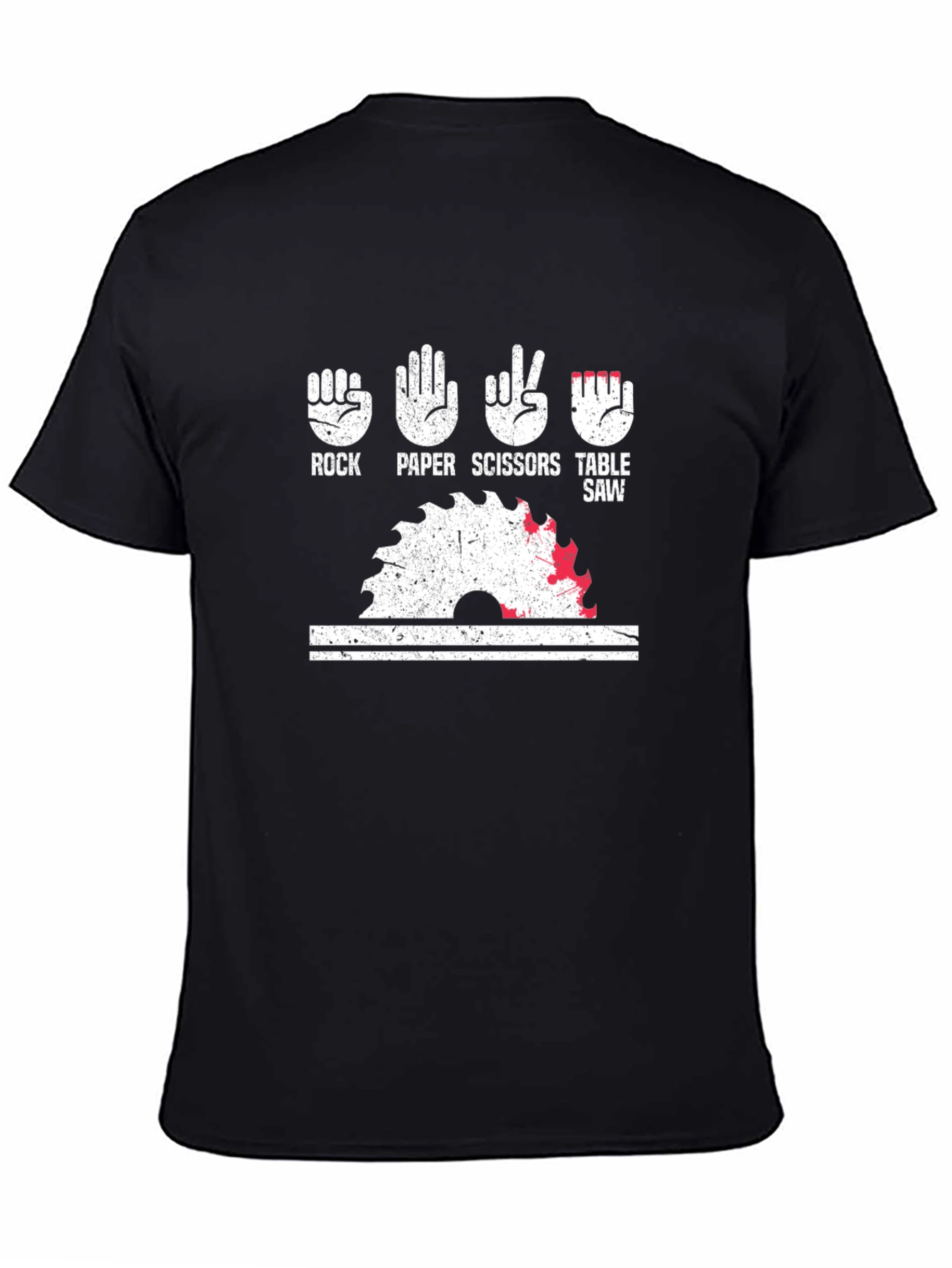 Rock Paper Scissors Table Saw Funny T-Shirt