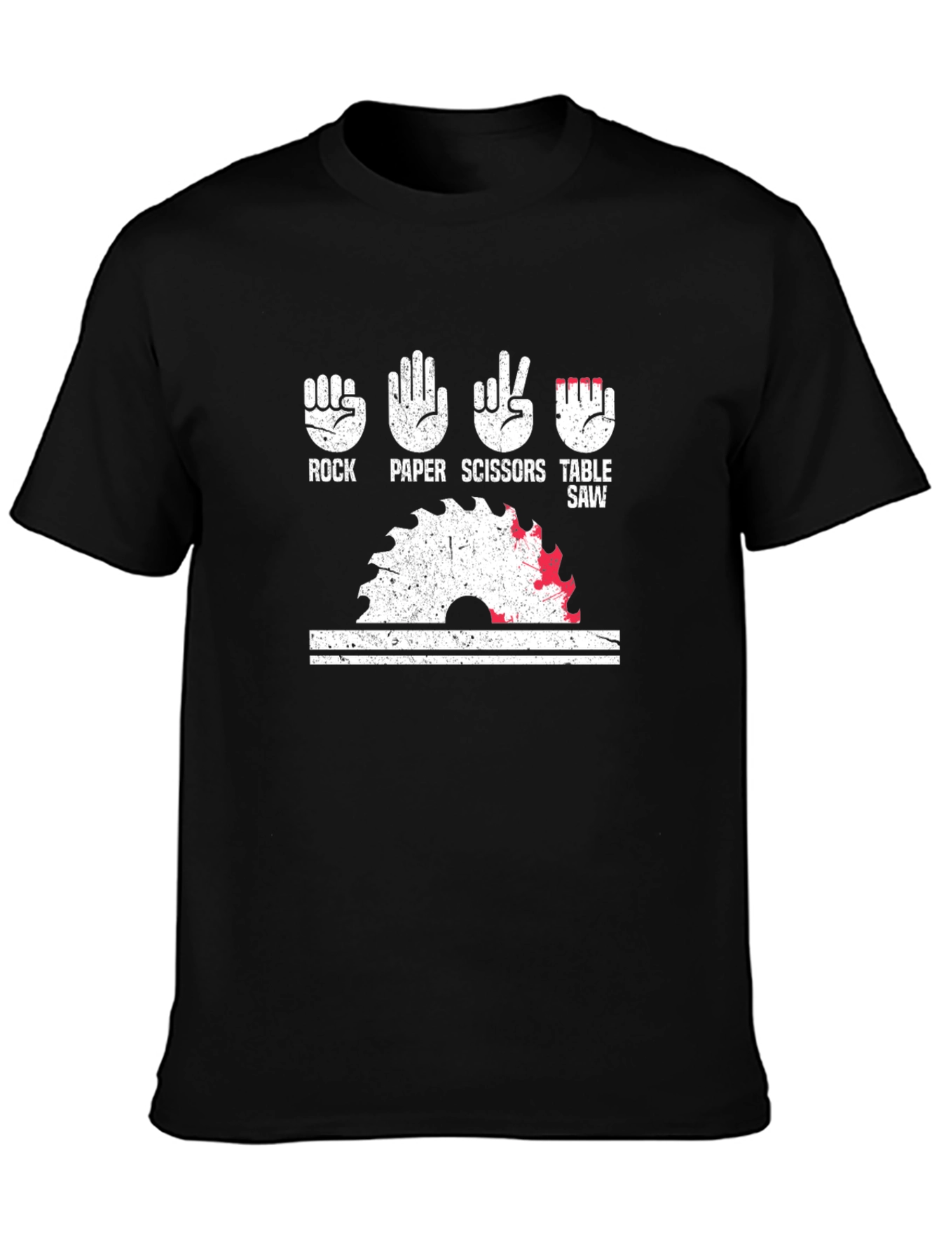 Rock Paper Scissors Table Saw Funny T-Shirt