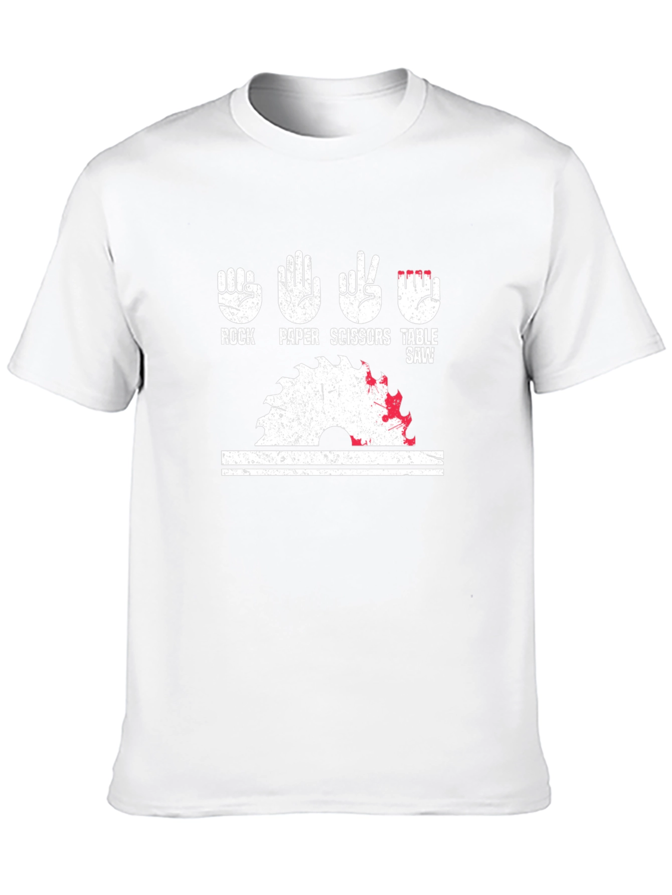 Rock Paper Scissors Table Saw Funny T-Shirt