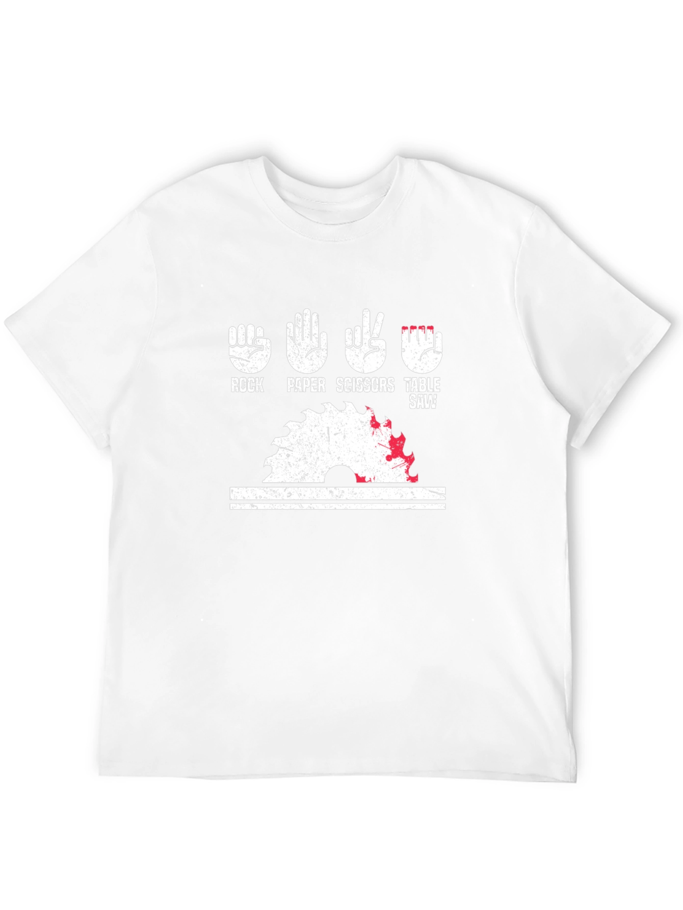 Rock Paper Scissors Table Saw Funny T-Shirt