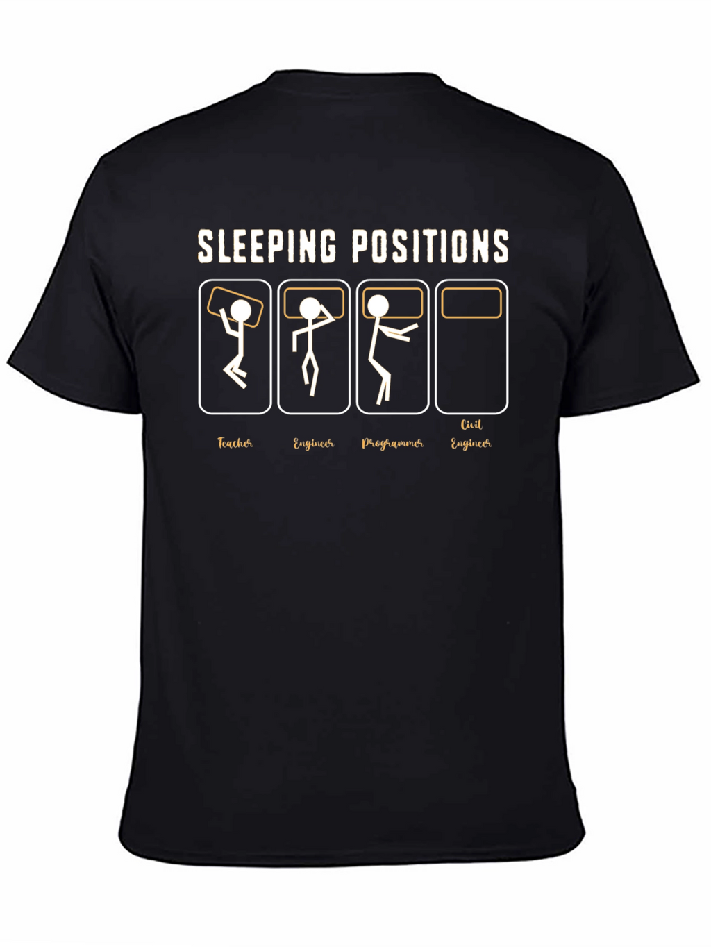 Sleeping Positions Funny T-Shirt