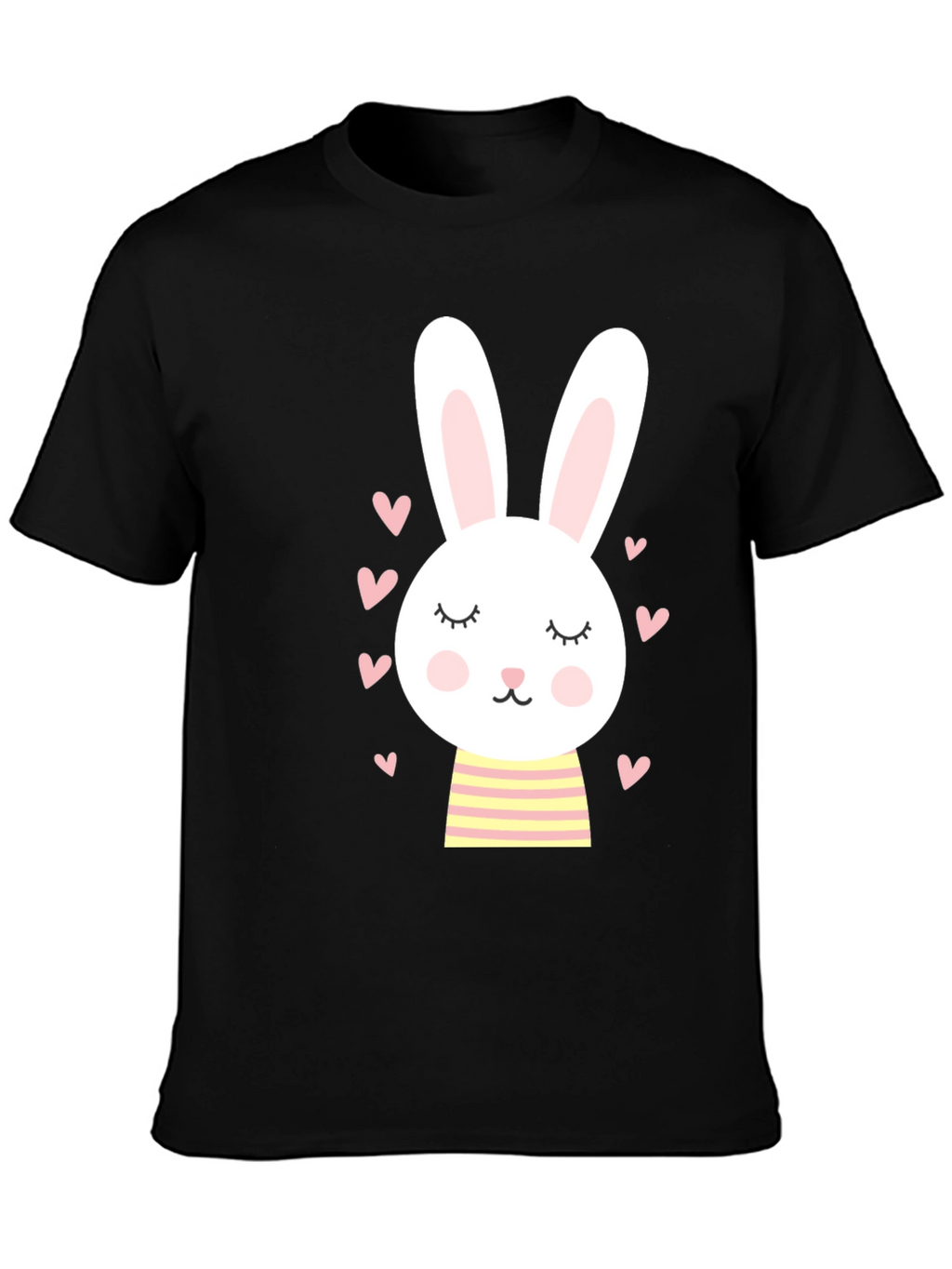 Cute Bunny Graphic Tee - Soft Cotton Blend