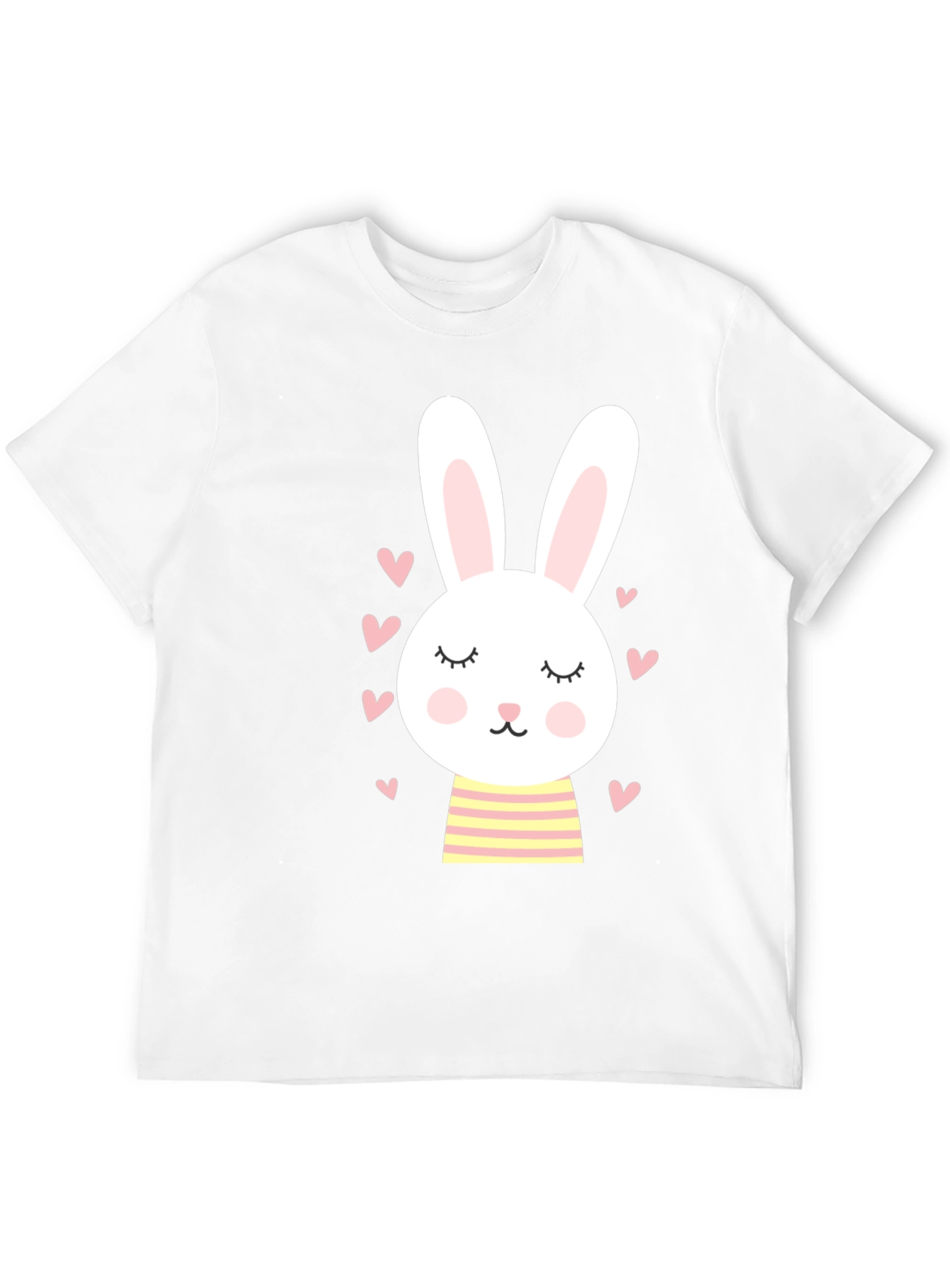 Cute Bunny Graphic Tee - Soft Cotton Blend