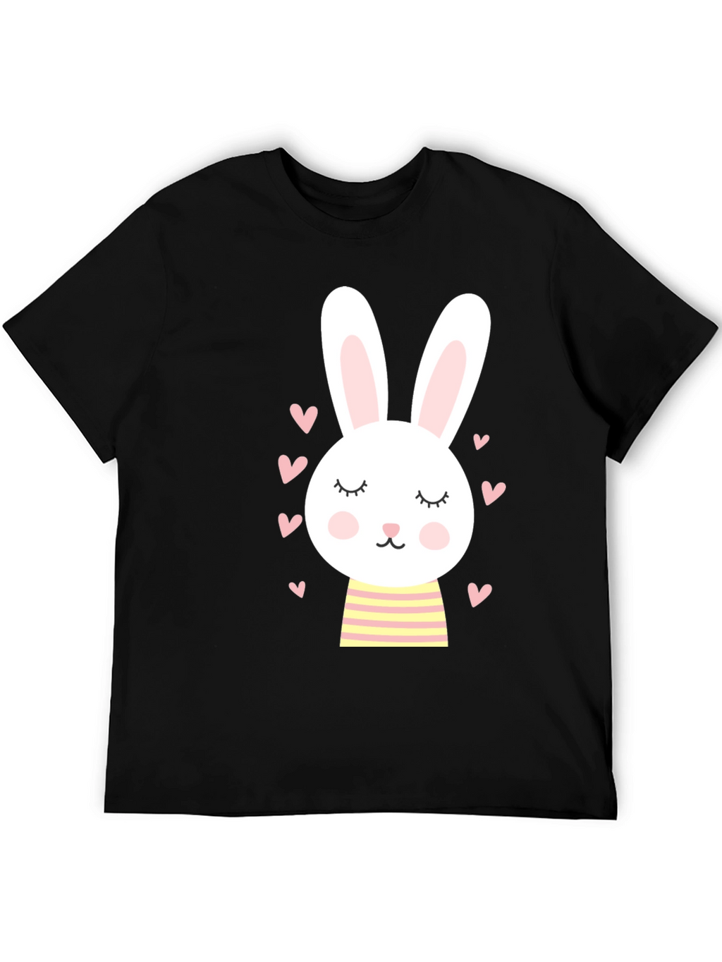 Cute Bunny Graphic Tee - Soft Cotton Blend