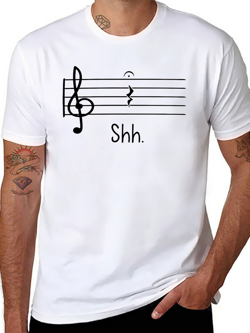 Shh Music Note T-Shirt