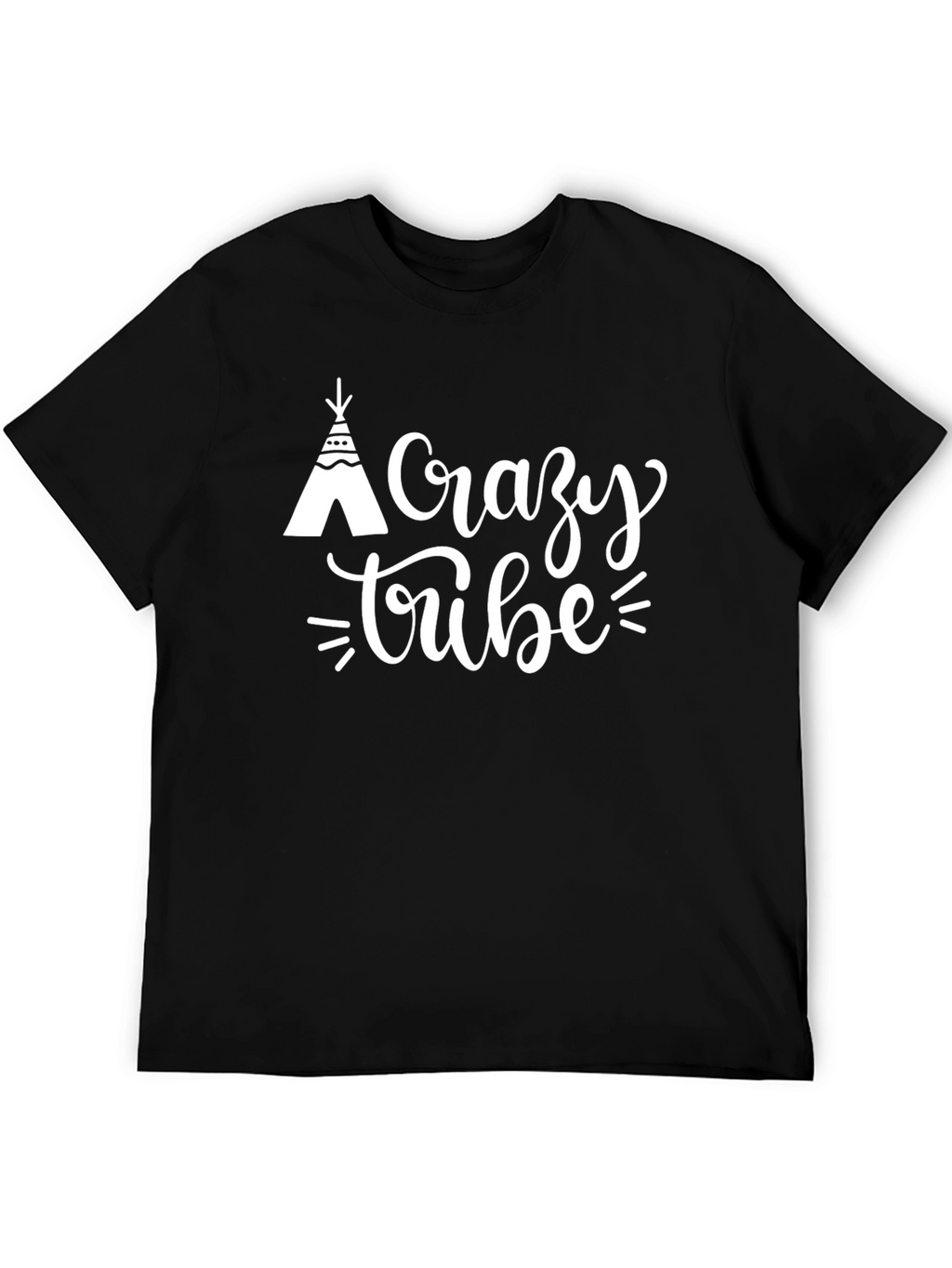 Crazy Tribe Graphic Tee - Black