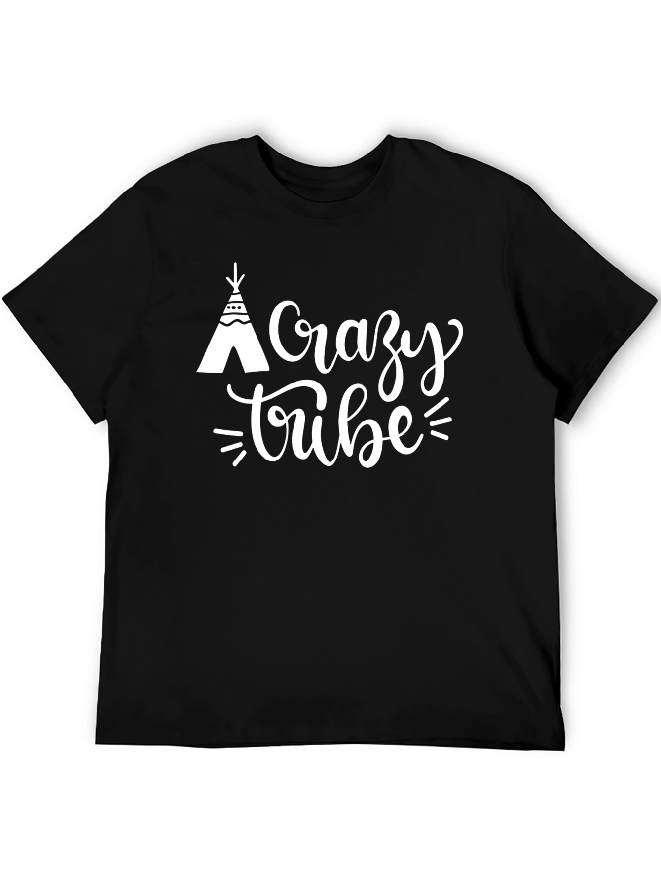 Crazy Tribe Graphic Tee - Black