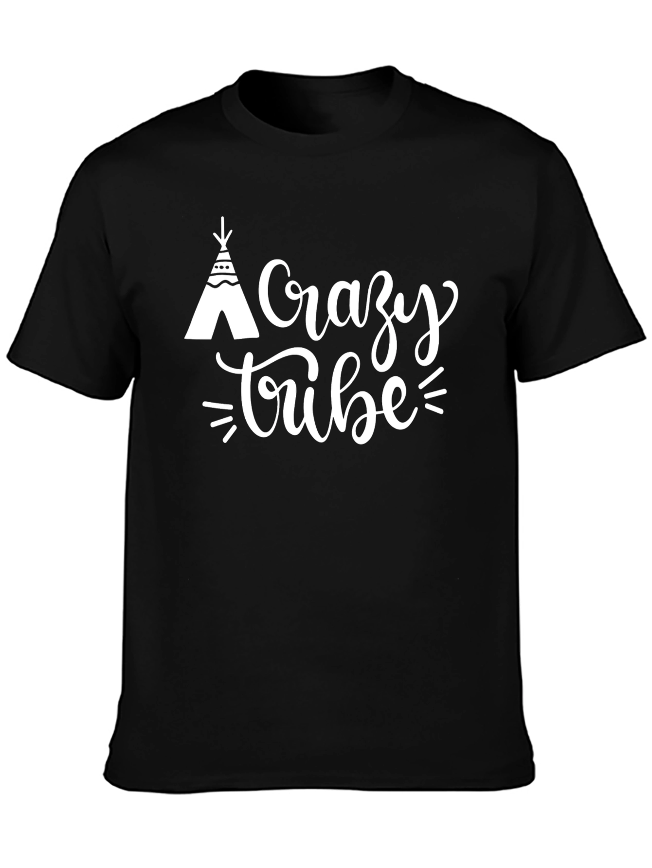 Crazy Tribe Graphic Tee - Black