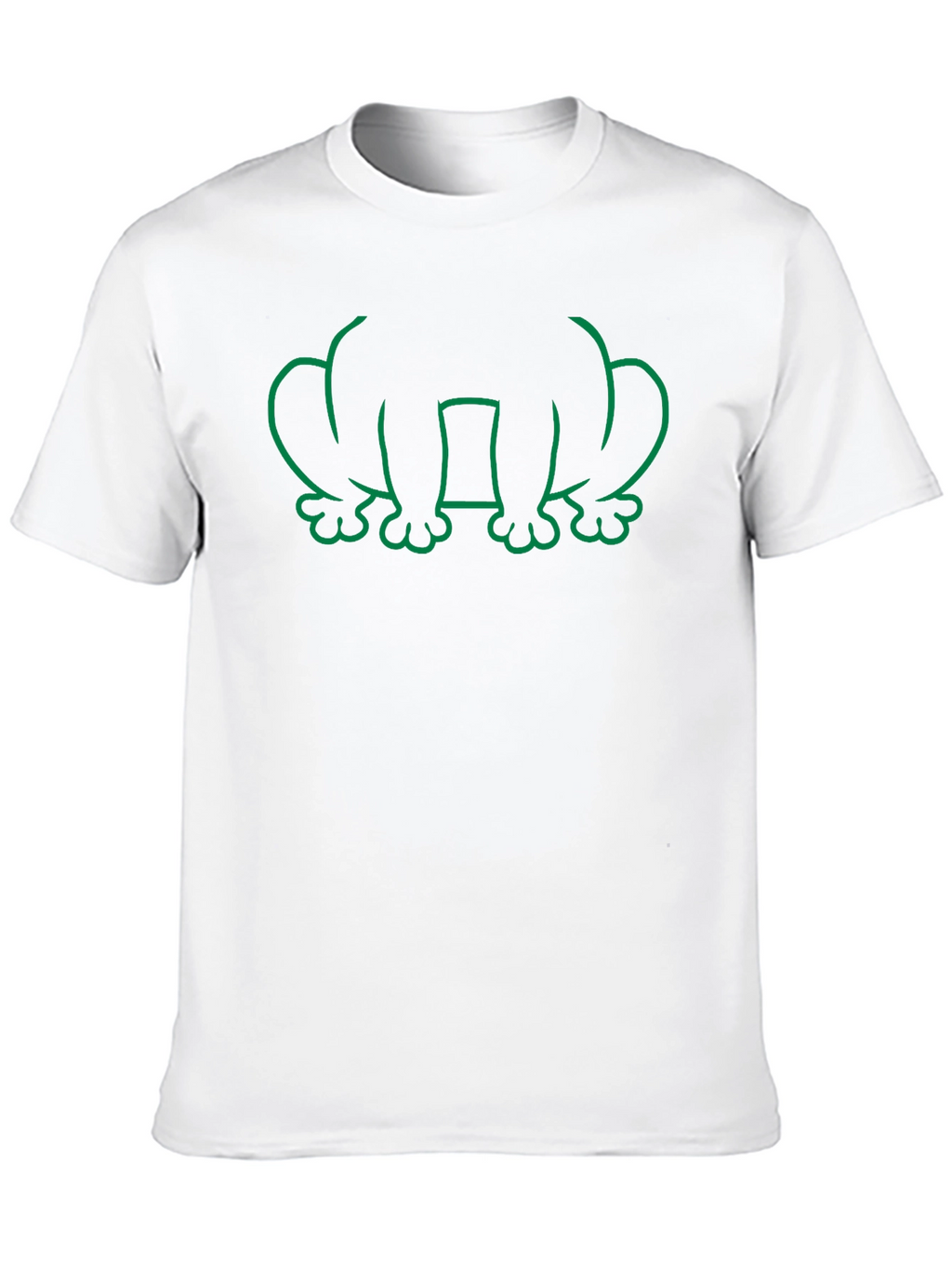 Frog Outline Graphic Tee - Black Cotton T-Shirt