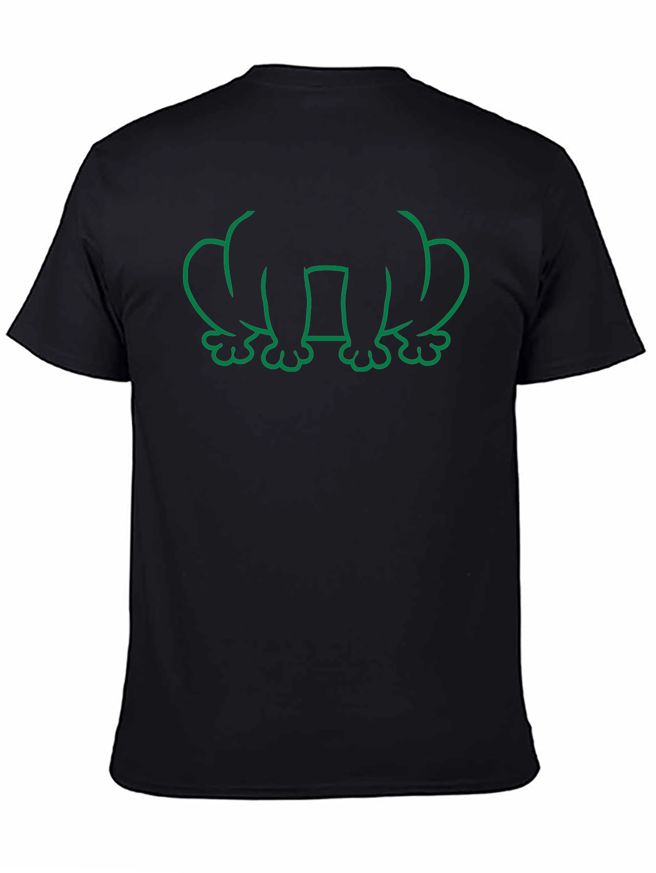 Frog Outline Graphic Tee - Black Cotton T-Shirt