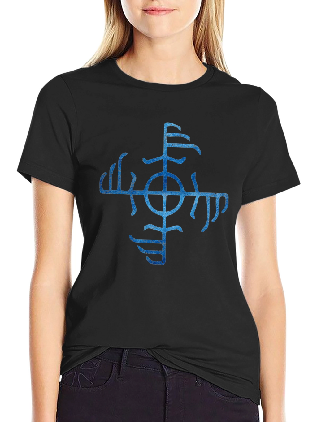 Vegvisir Compass Black T-Shirt Norse Viking Runes