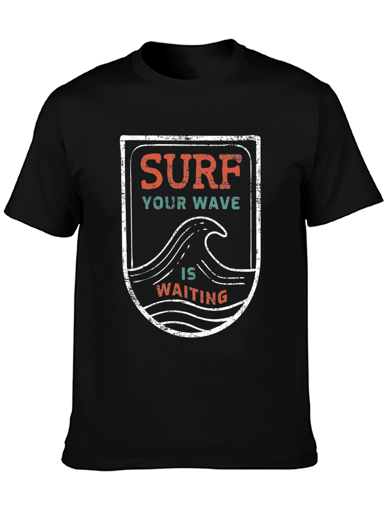 Surf Your Wave T-Shirt - Black Graphic Tee