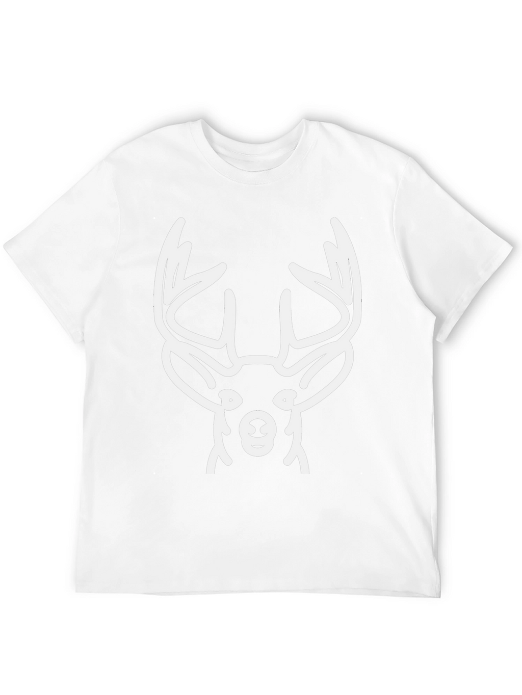 Deer Head Graphic T-Shirt - Black Cotton Tee
