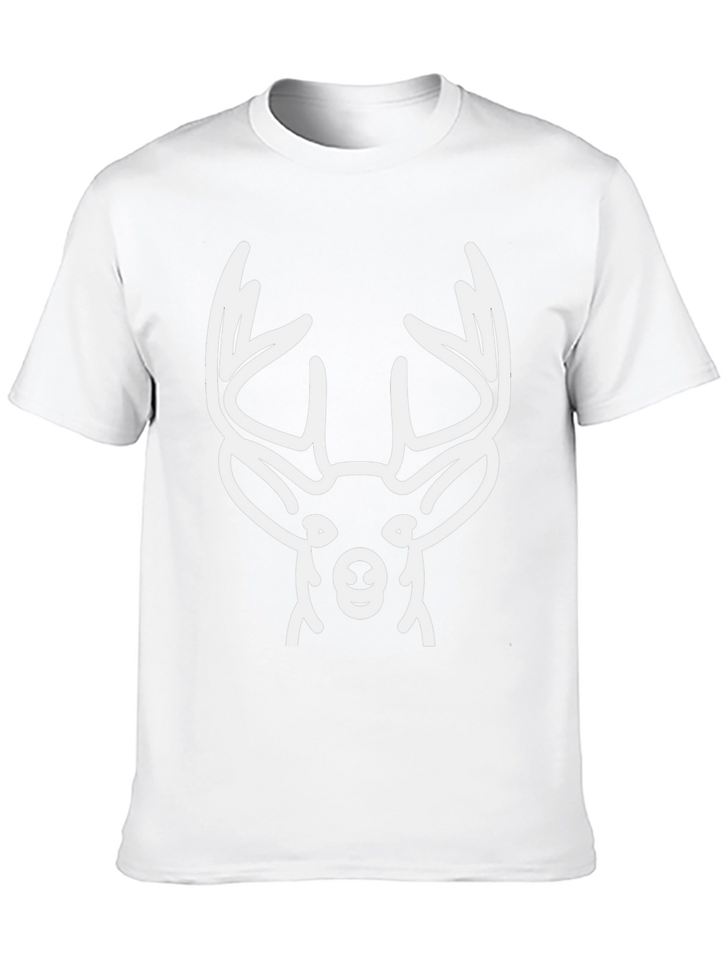 Deer Head Graphic T-Shirt - Black Cotton Tee