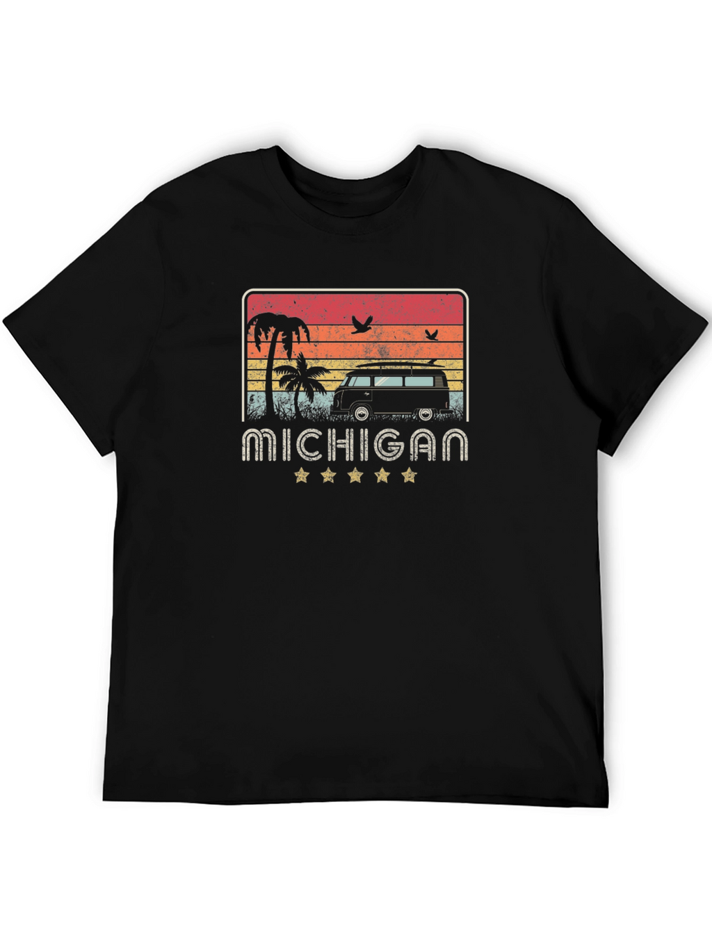 Michigan Retro Surf Van Graphic Tee