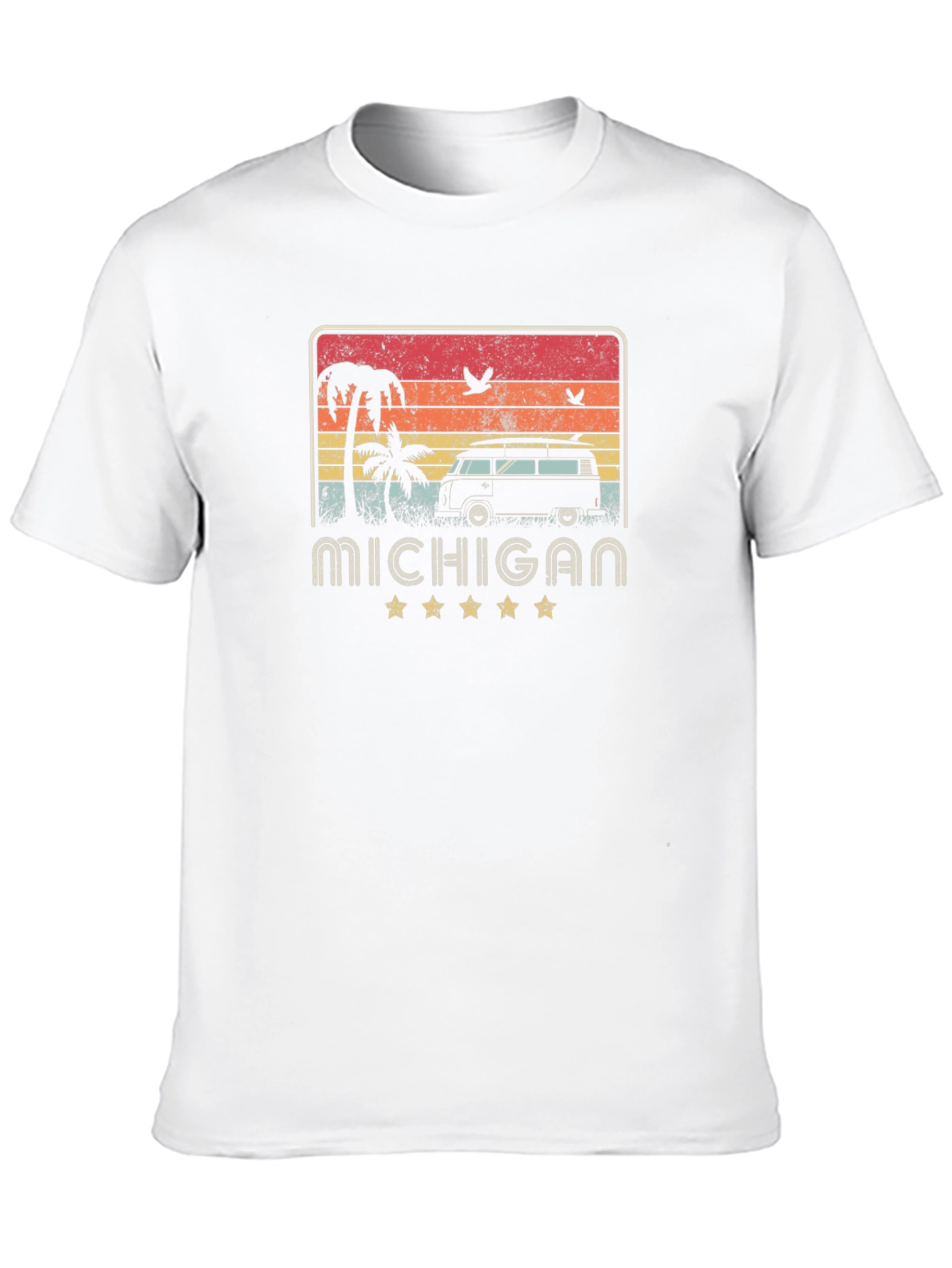 Michigan Retro Surf Van Graphic Tee