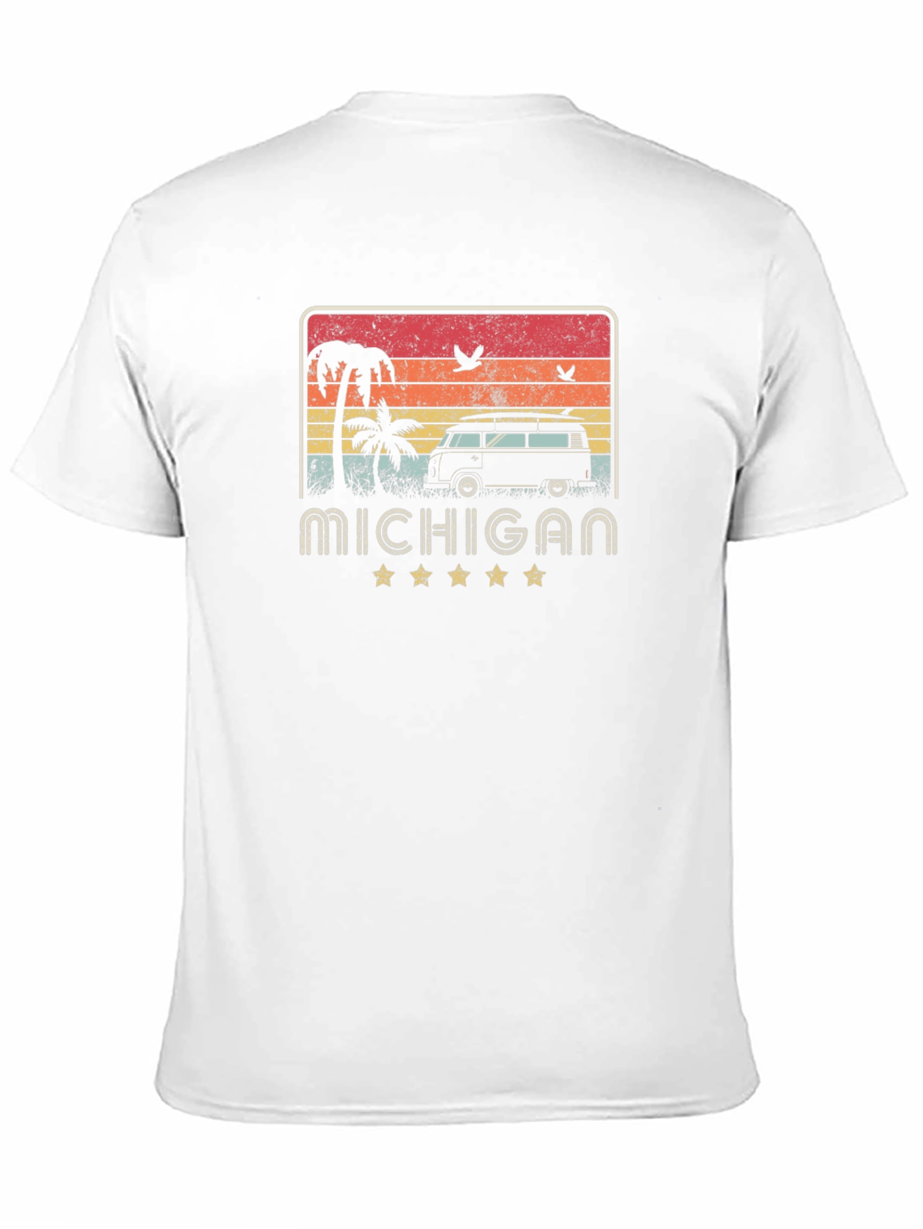 Michigan Retro Surf Van Graphic Tee