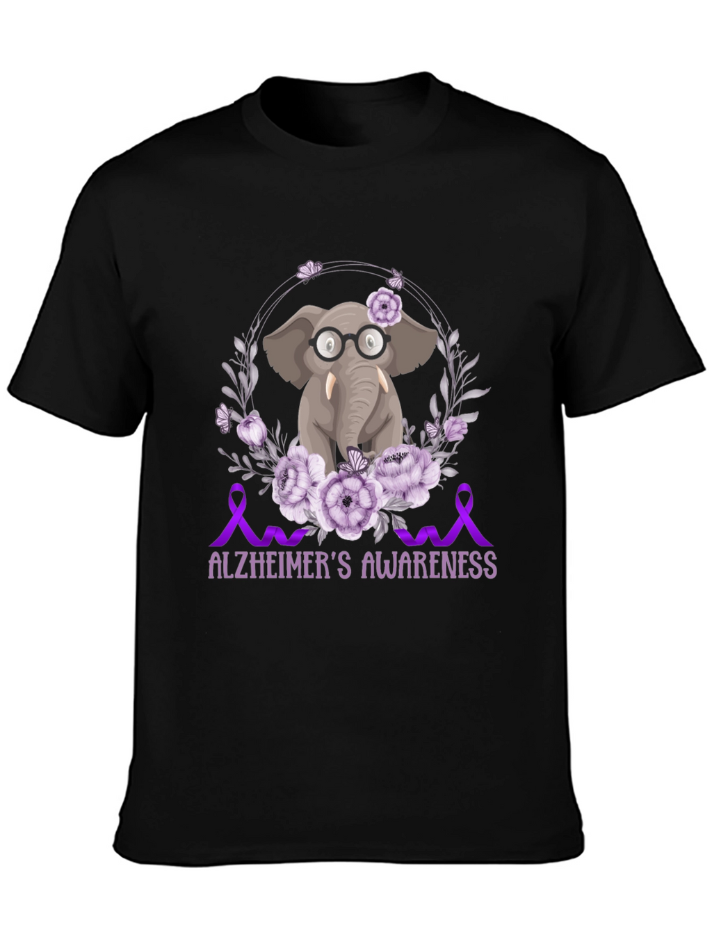 Alzheimers Awareness Elephant T-Shirt