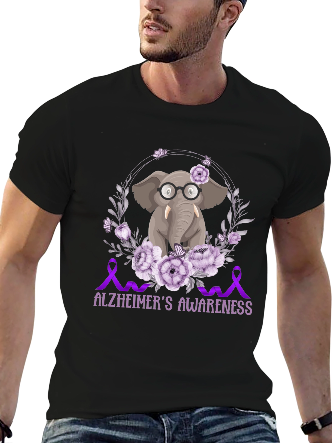 Alzheimers Awareness Elephant T-Shirt