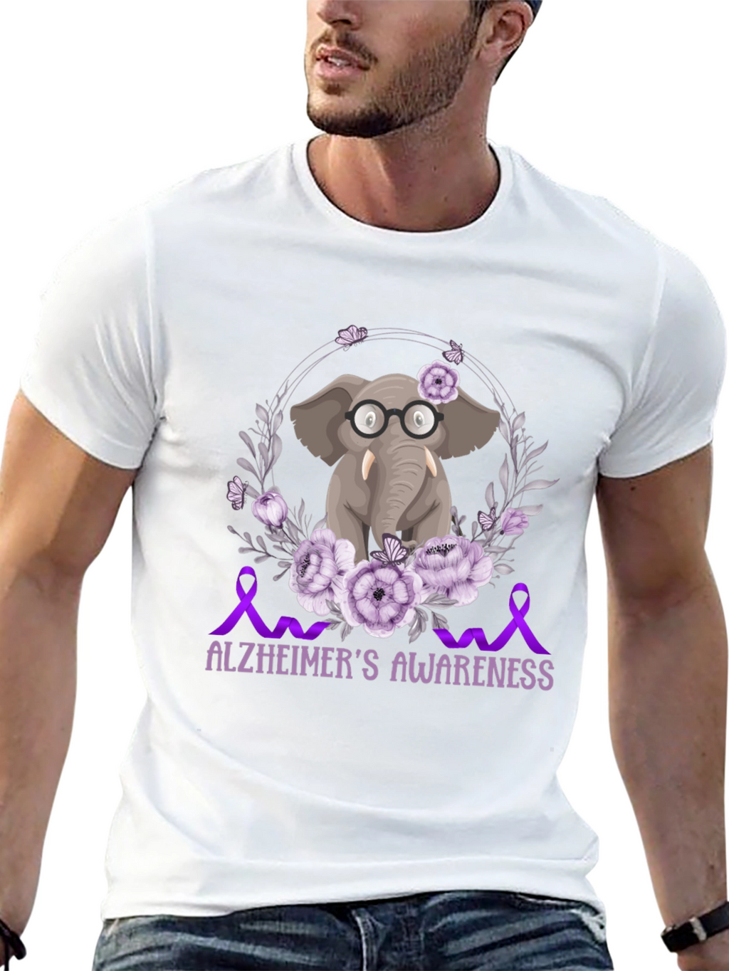 Alzheimers Awareness Elephant T-Shirt