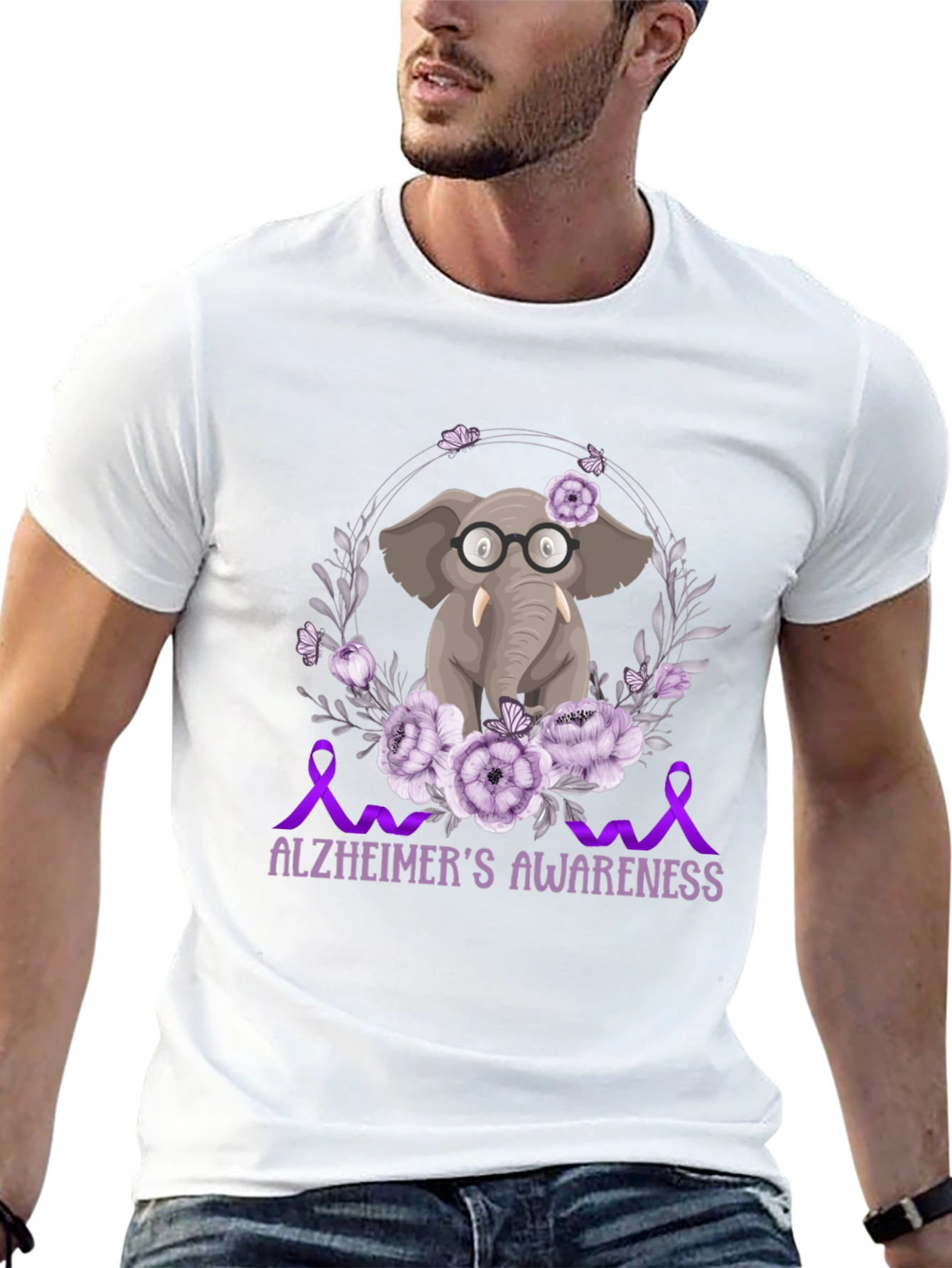 Alzheimers Awareness Elephant T-Shirt
