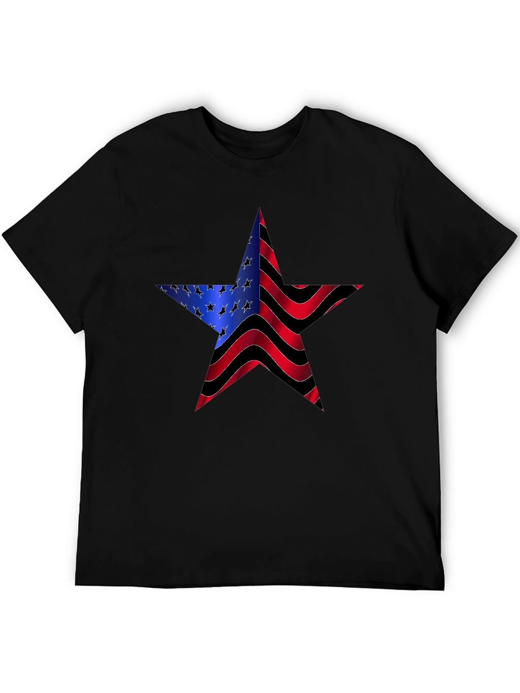 American Flag Star Graphic Mens Tee